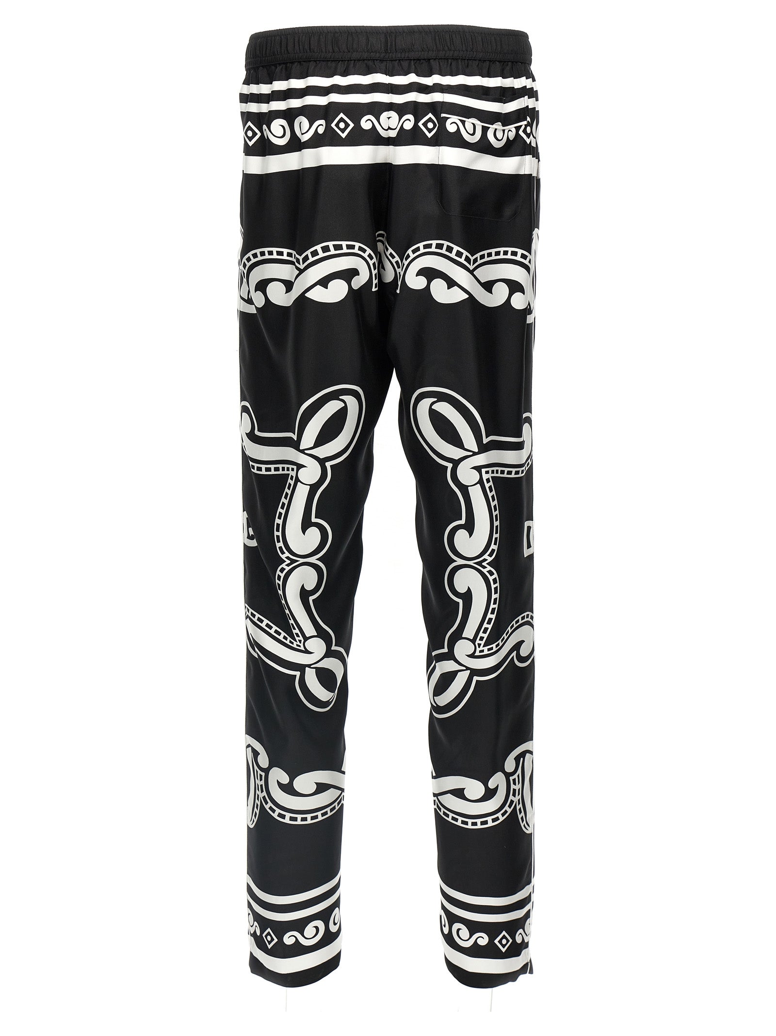 Dolce & Gabbana Bicolor Silk Casual Pants