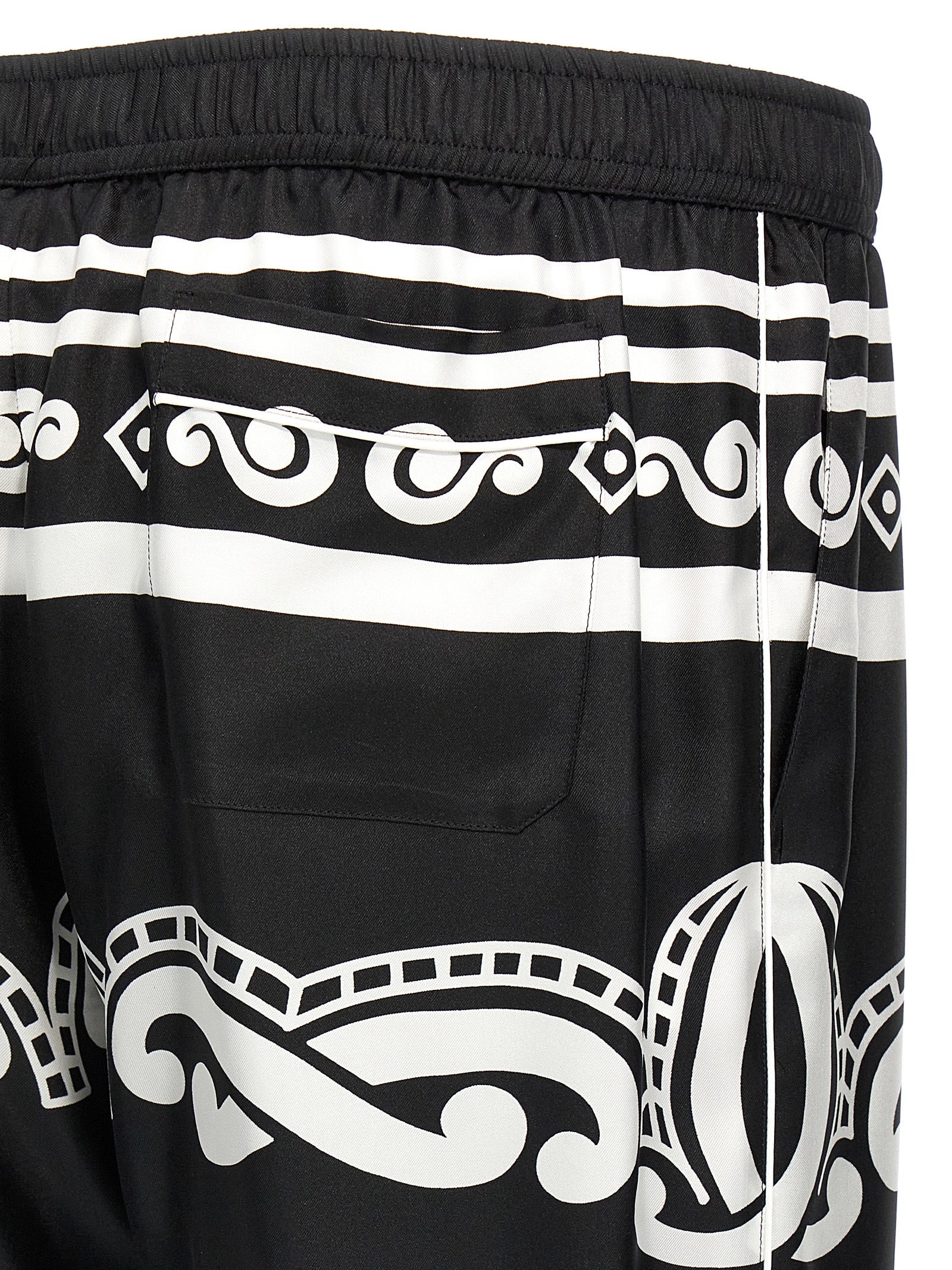Dolce & Gabbana Bicolor Silk Casual Pants
