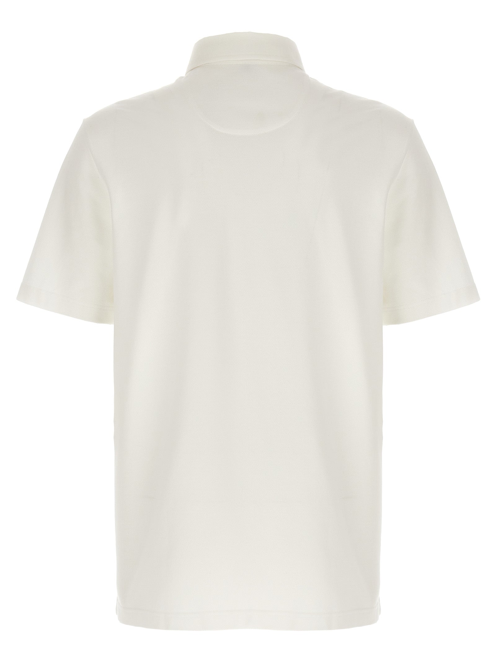 Brioni White Cotton Polo Shirt
