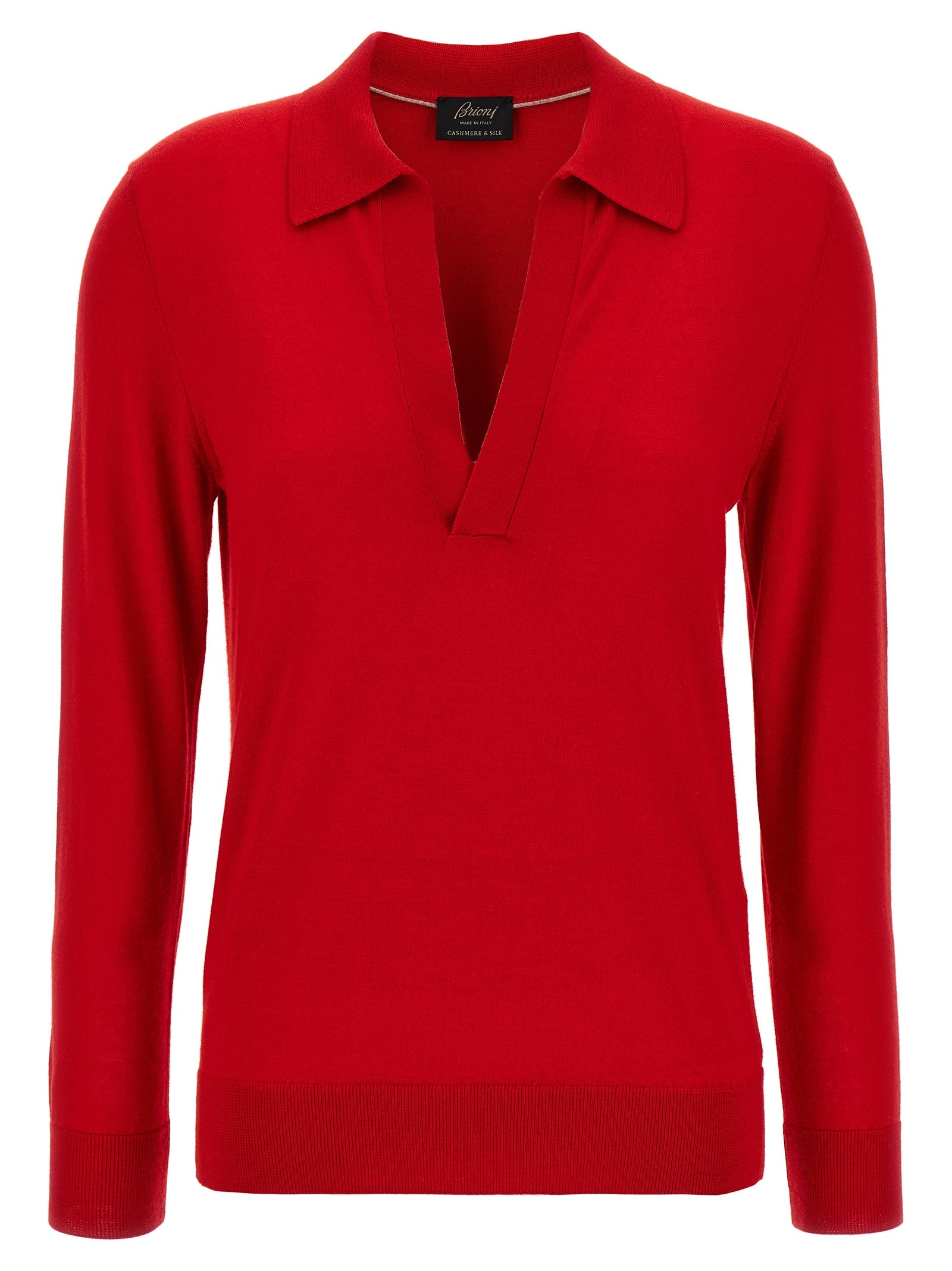 Brioni Multicolor Cashmere Polo Shirt