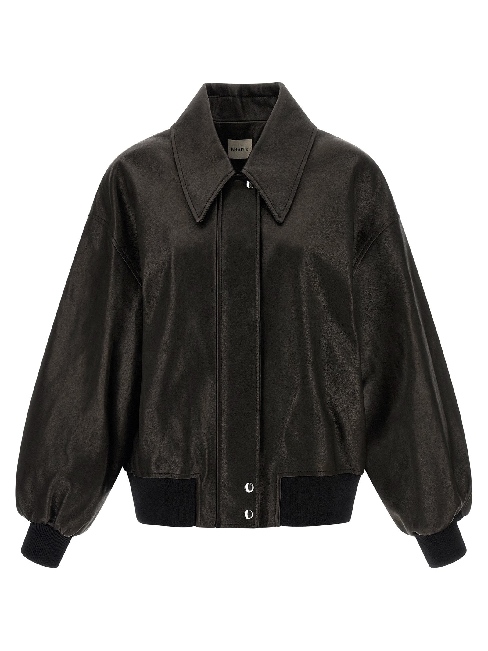 Khaite Black Lamb Leather Leather Jacket