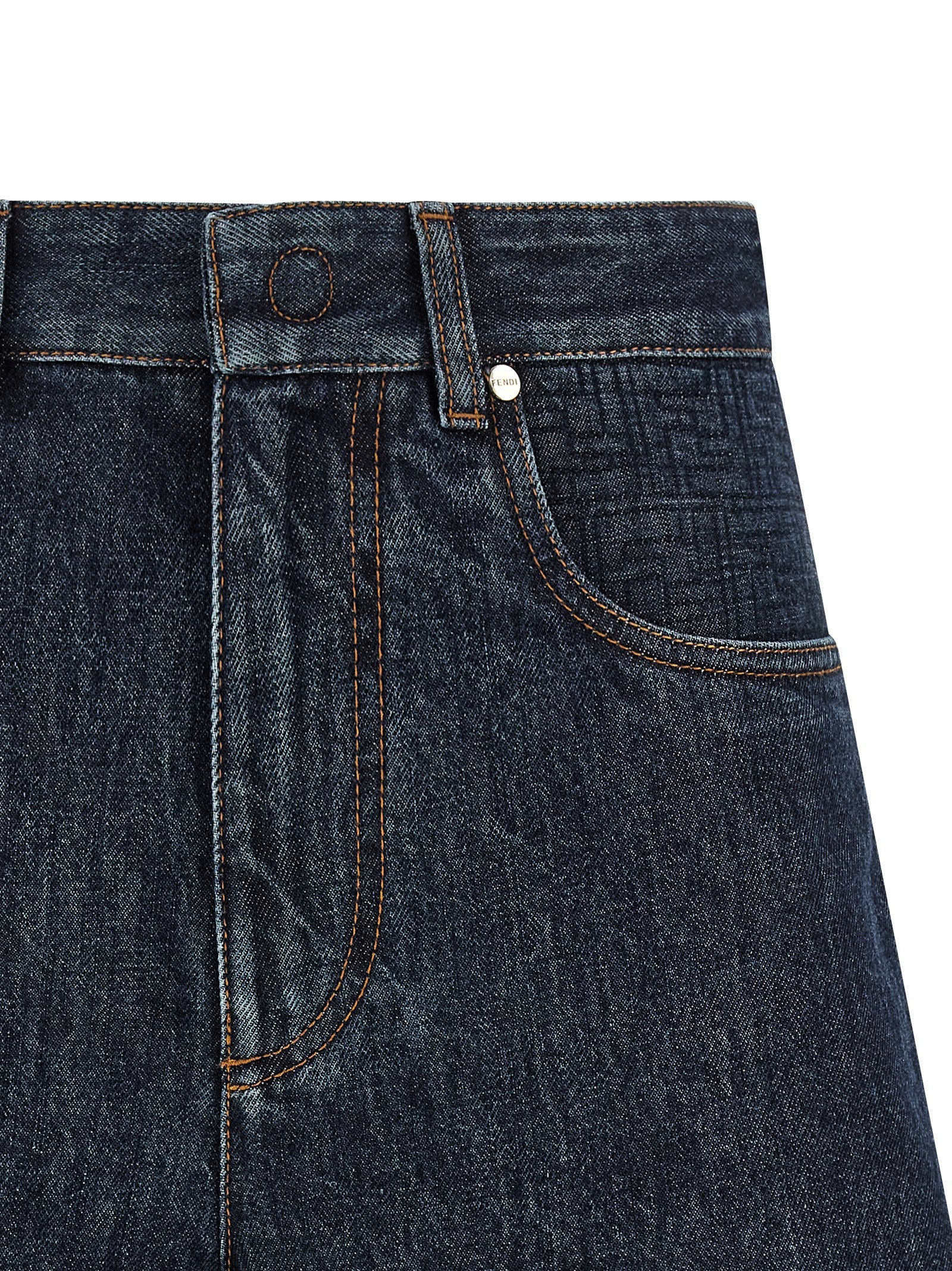 Fendi Blue Cotton Bermuda Shorts