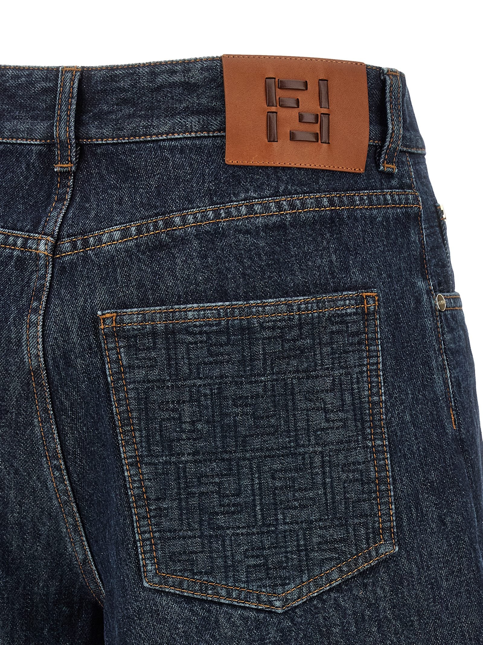 Fendi Blue Cotton Bermuda Shorts