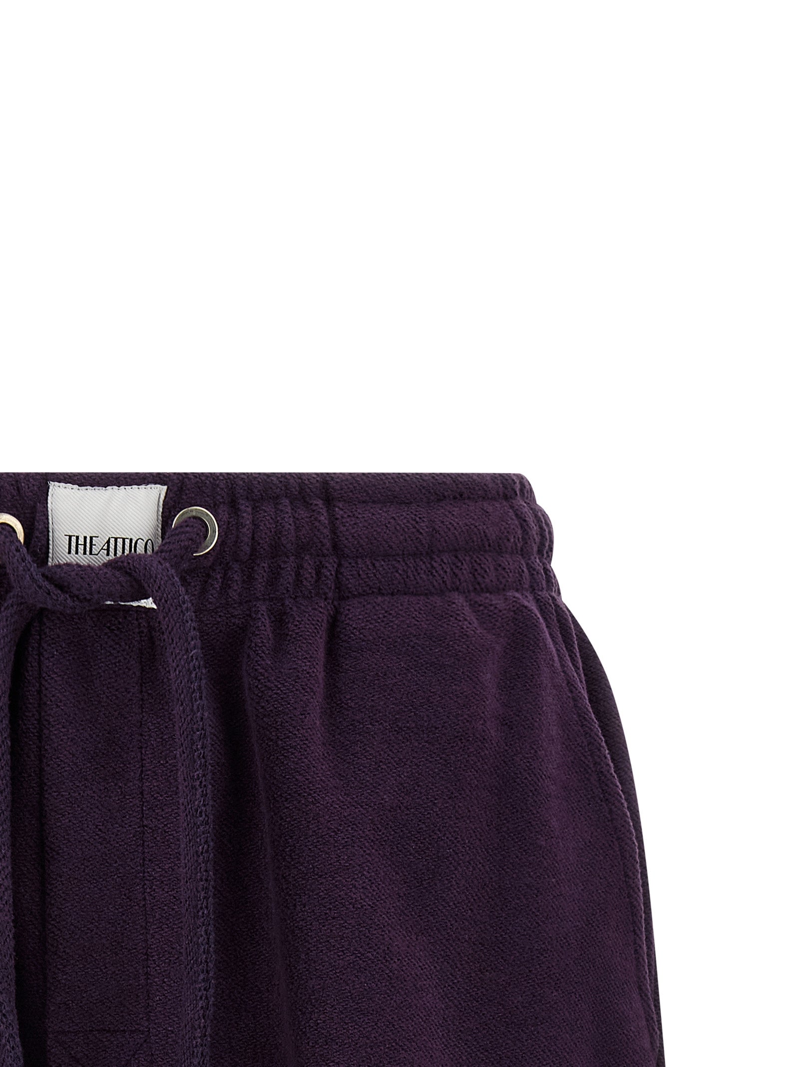 The Attico Purple Cotton Bermuda Shorts