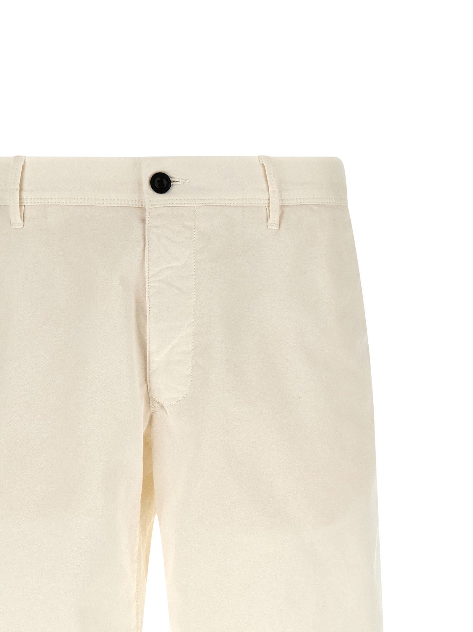 Incotex White Cotton Bermuda Shorts