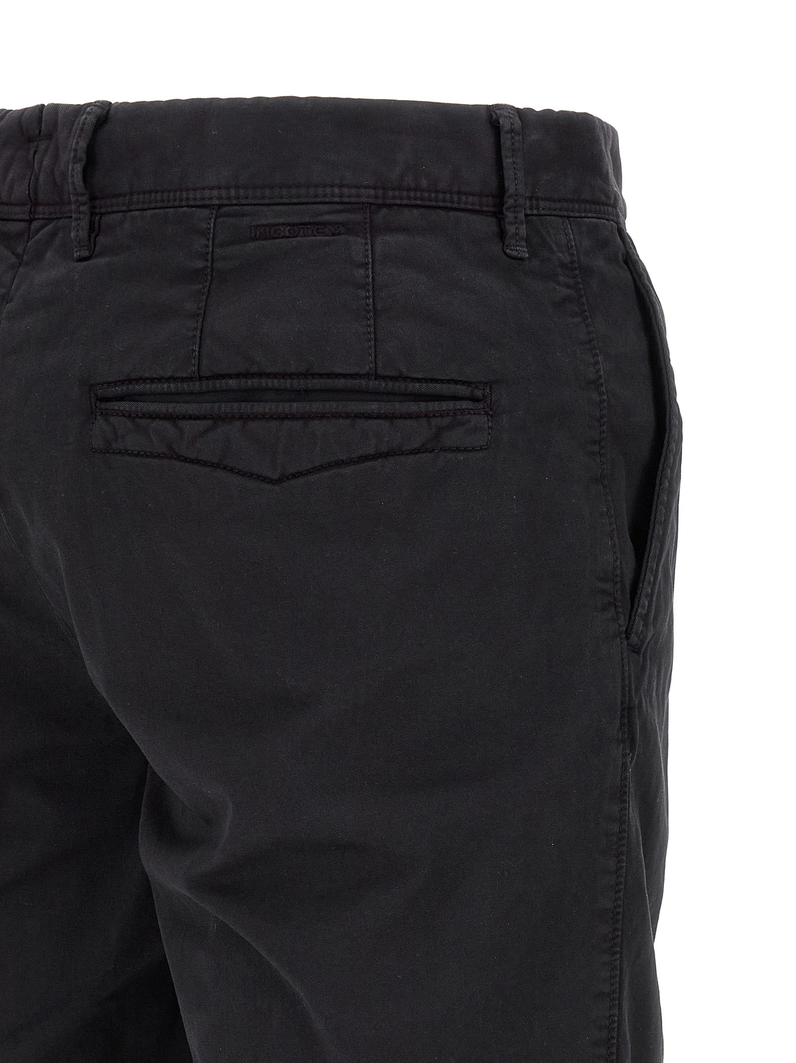 Incotex Blue Cotton Bermuda Shorts