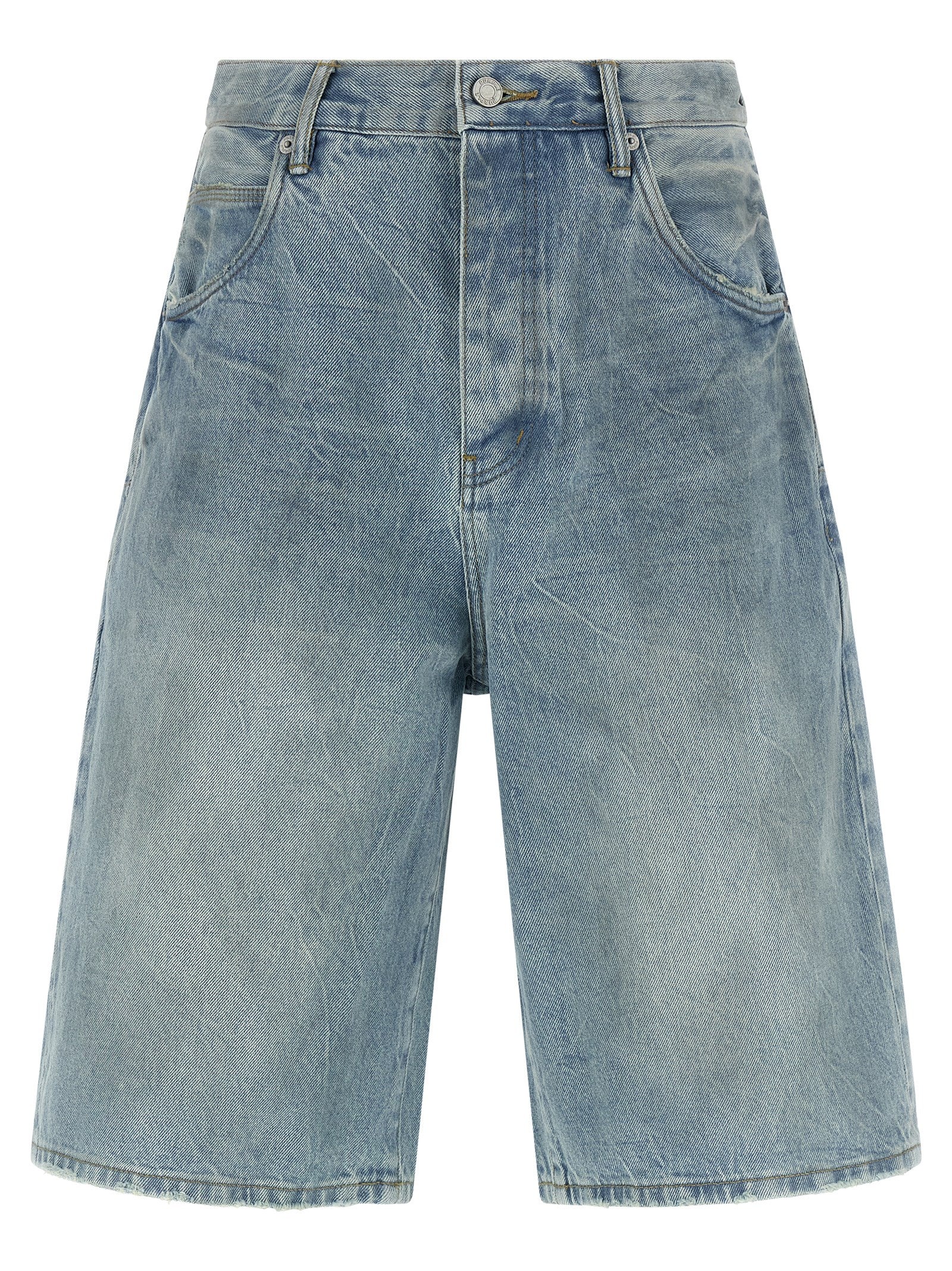 PURPLE Blue Cotton Bermuda Shorts