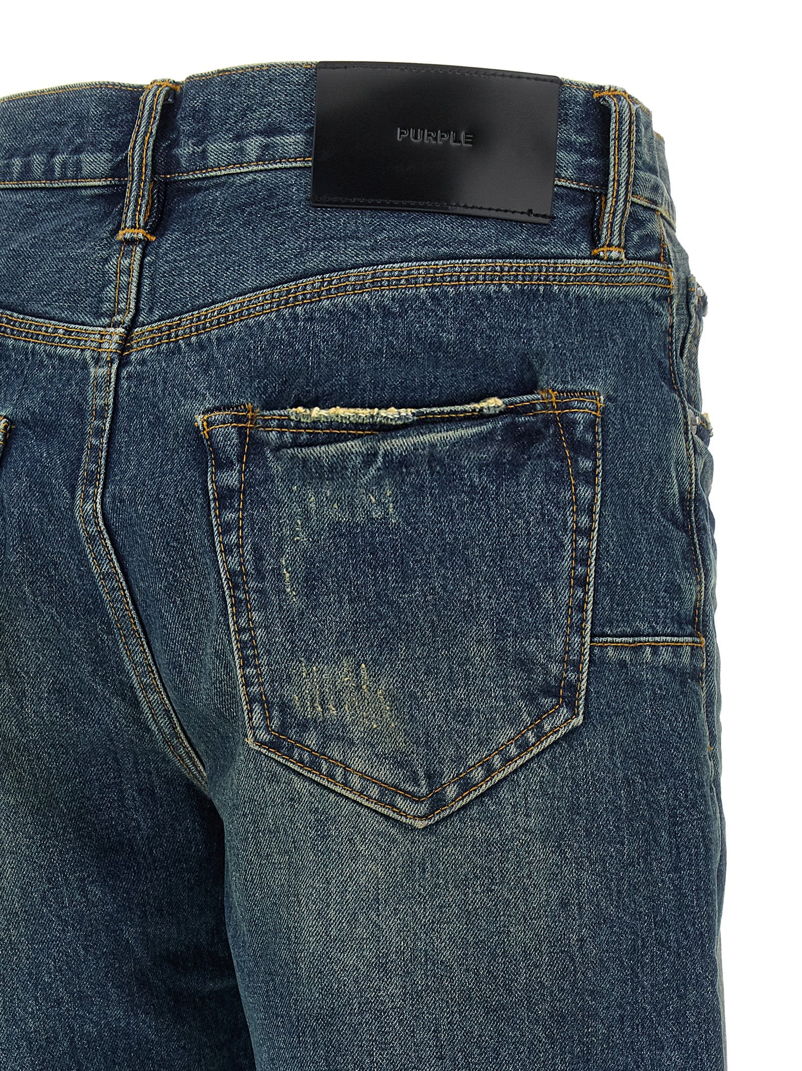 PURPLE Blue Cotton Bermuda Shorts