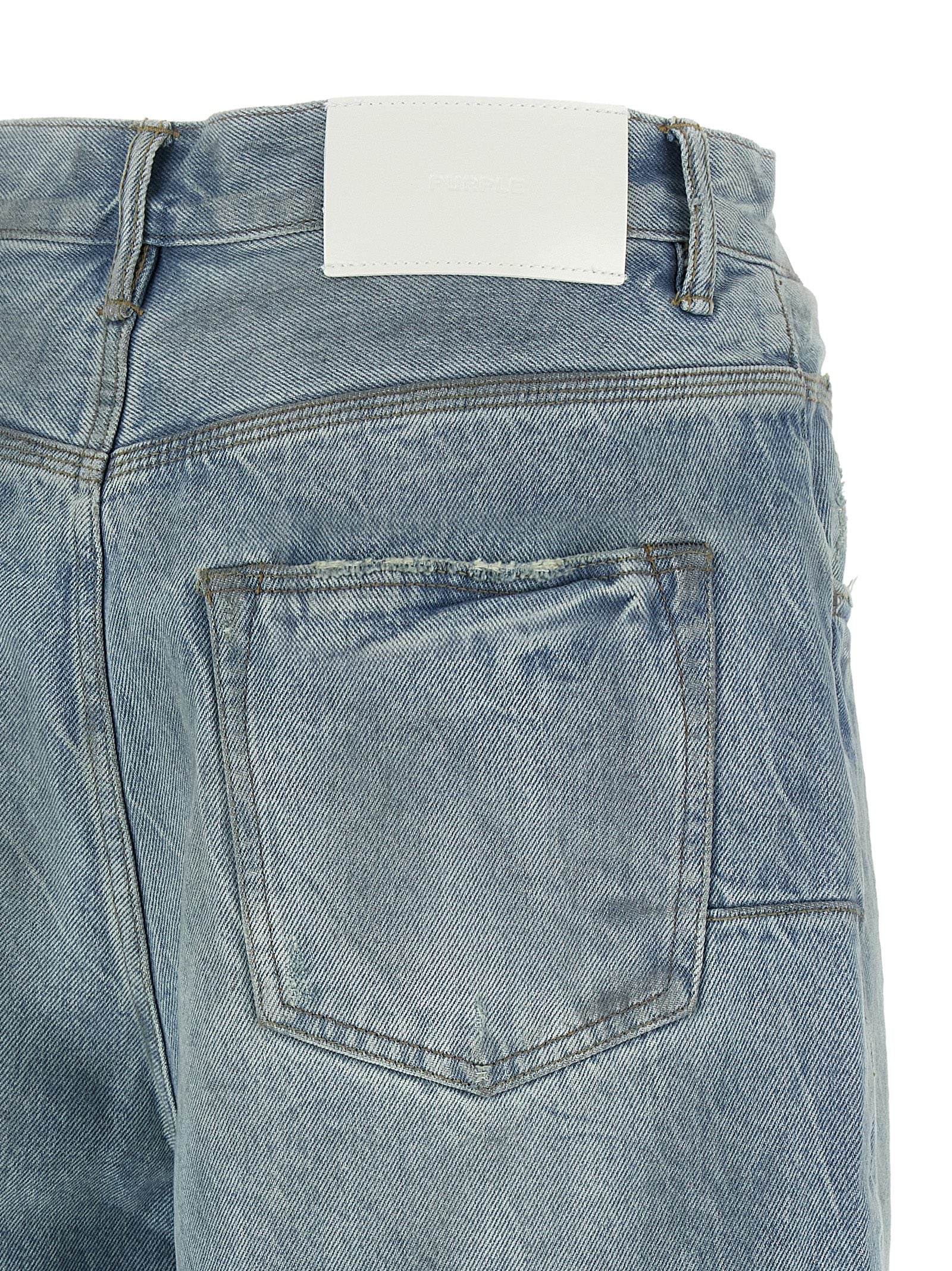 PURPLE Blue Cotton Bermuda Shorts