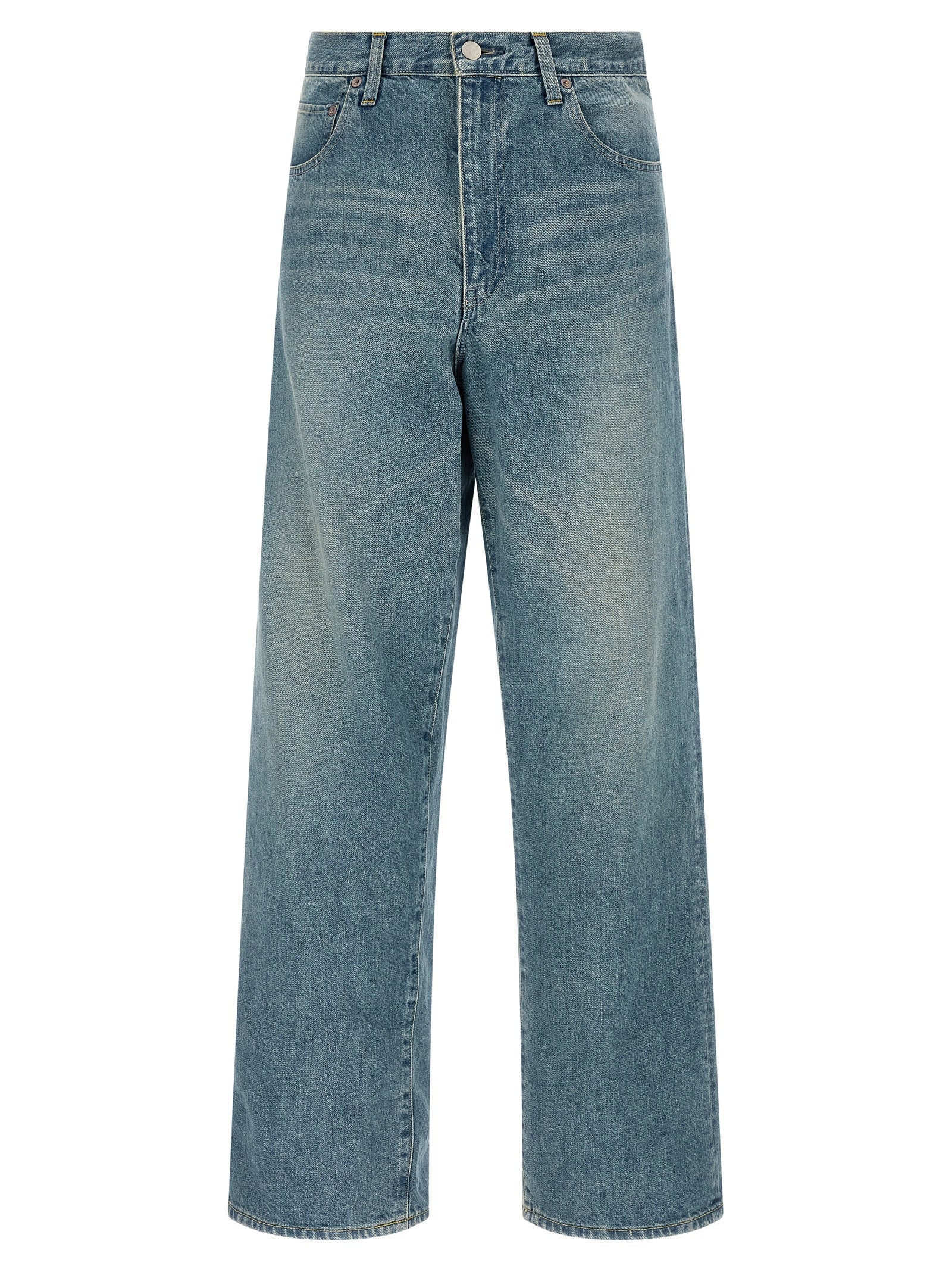 SSSTEIN Blue Cotton Jeans Denim