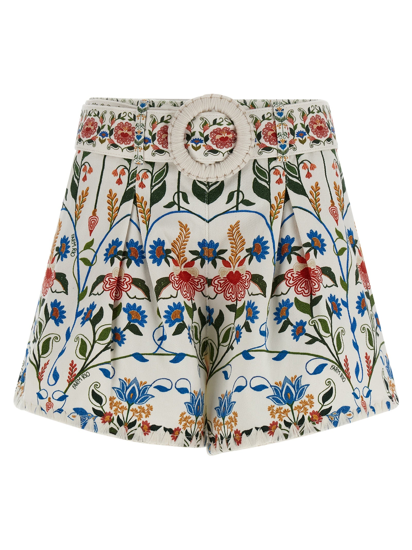 FARM RIO Multicolor Cotton Bermuda Shorts