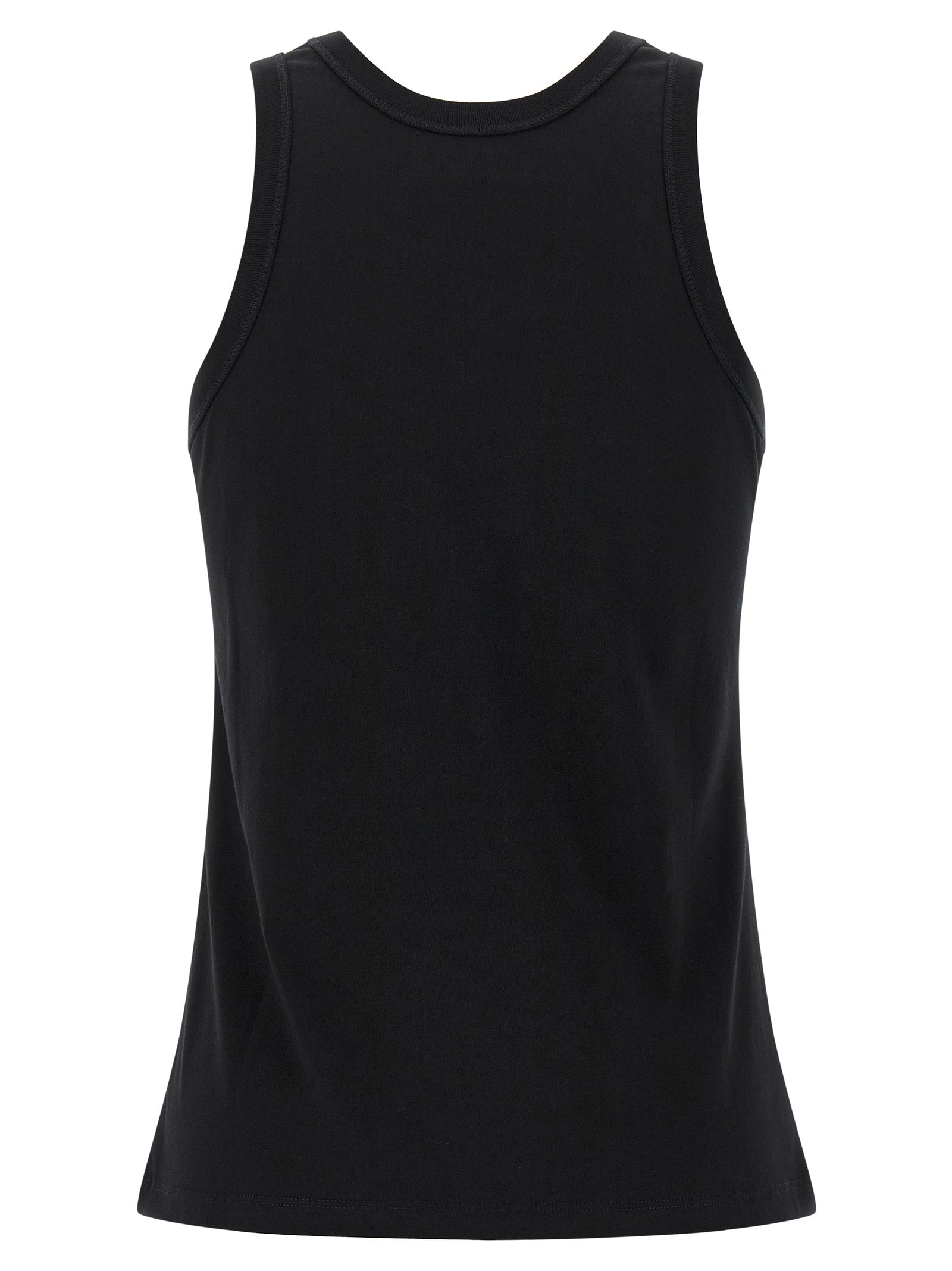 Loulou De Saison Black Cotton Sleeveles T-Shirt