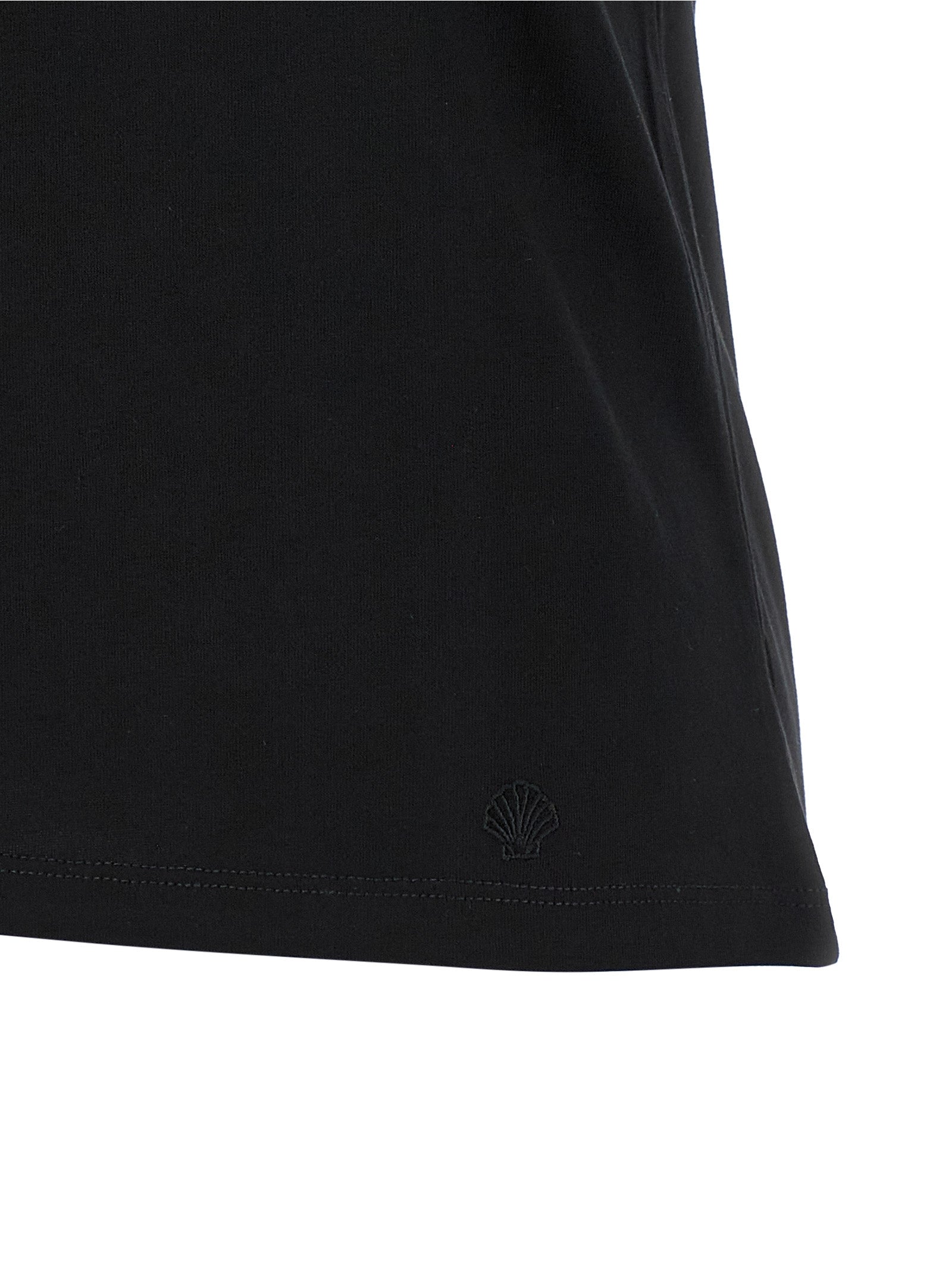 Loulou De Saison Black Cotton Sleeveles T-Shirt