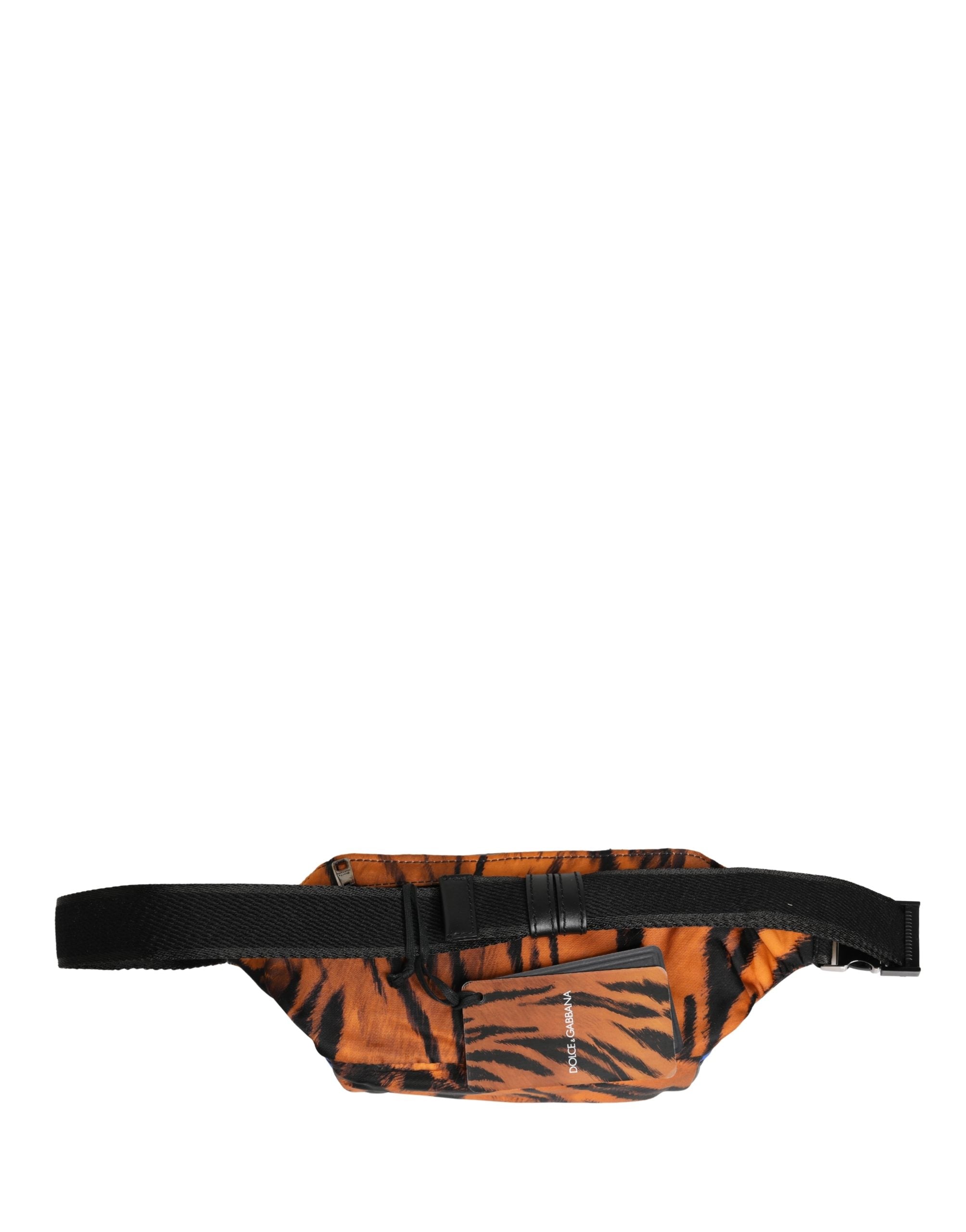 Dolce & Gabbana Brown Tiger Print Nylon Fanny Waist Pack Borse Men Bag