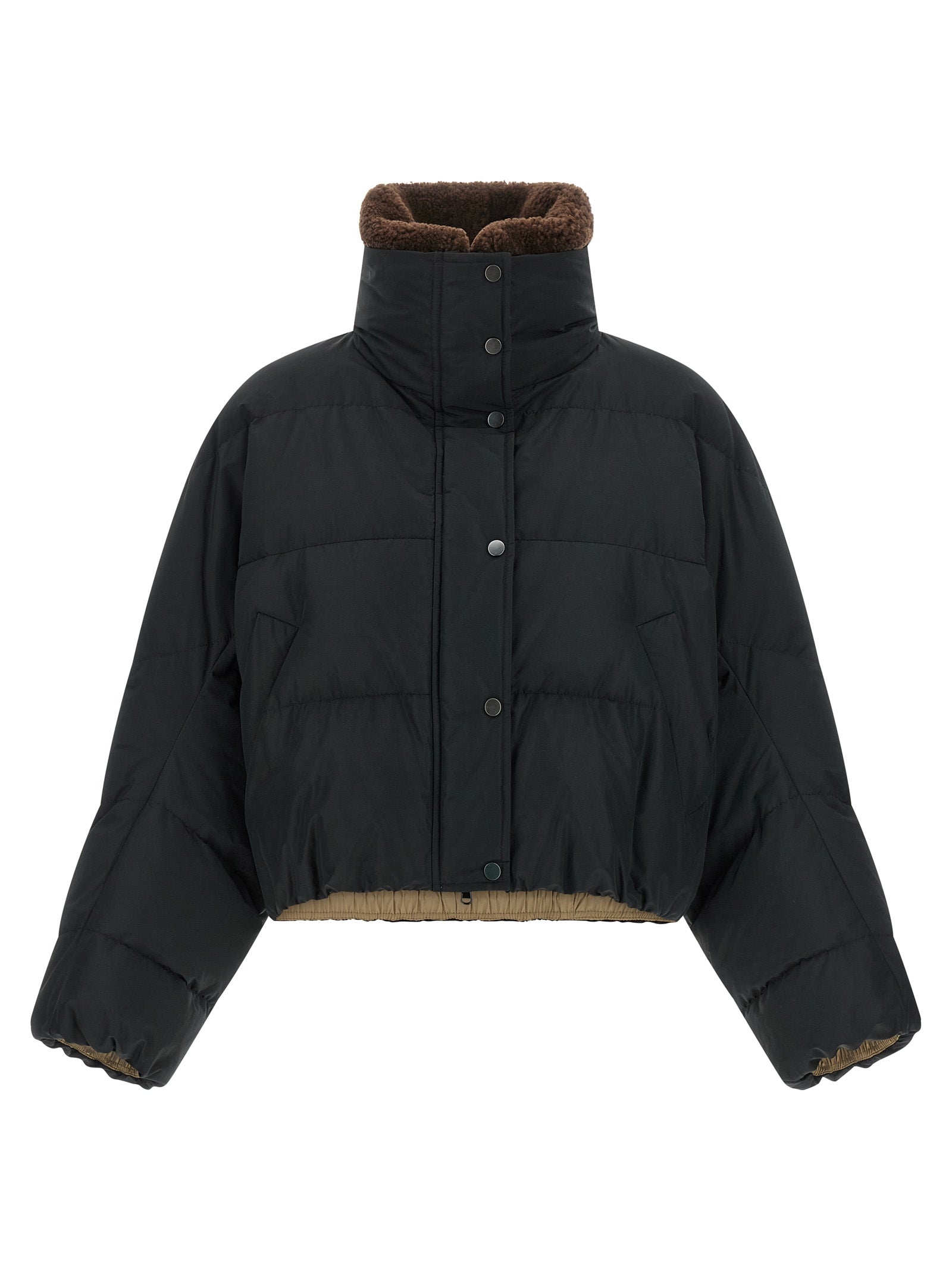 Brunello Cucinelli Black Cotton Full-Length Jacket
