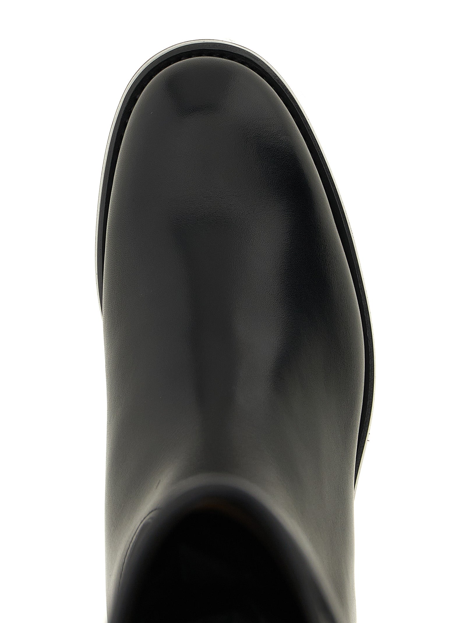Church's Black Calfskin Over The Knee