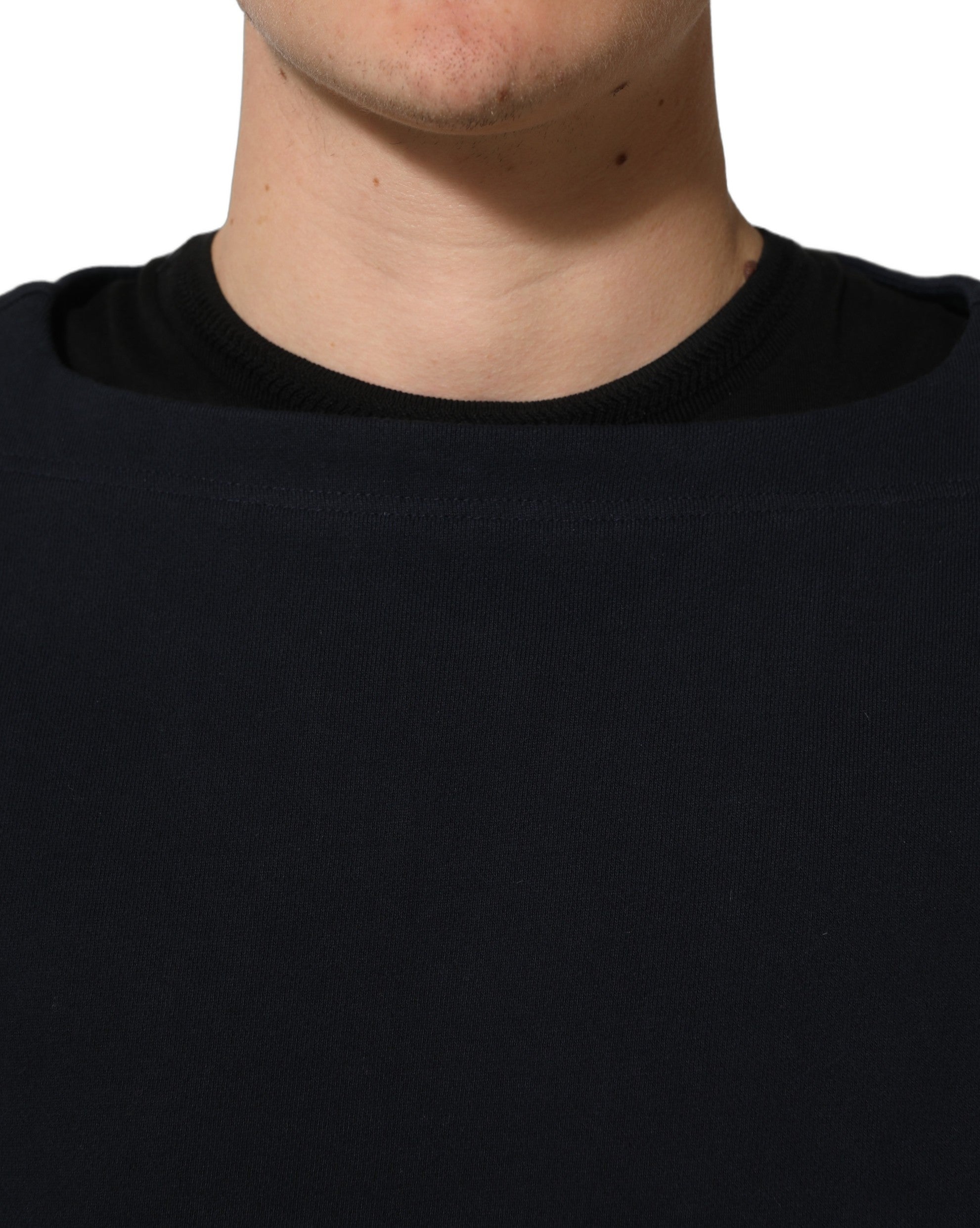 Dolce & Gabbana Dark Blue Logo Cotton Sweatshirt Sweater