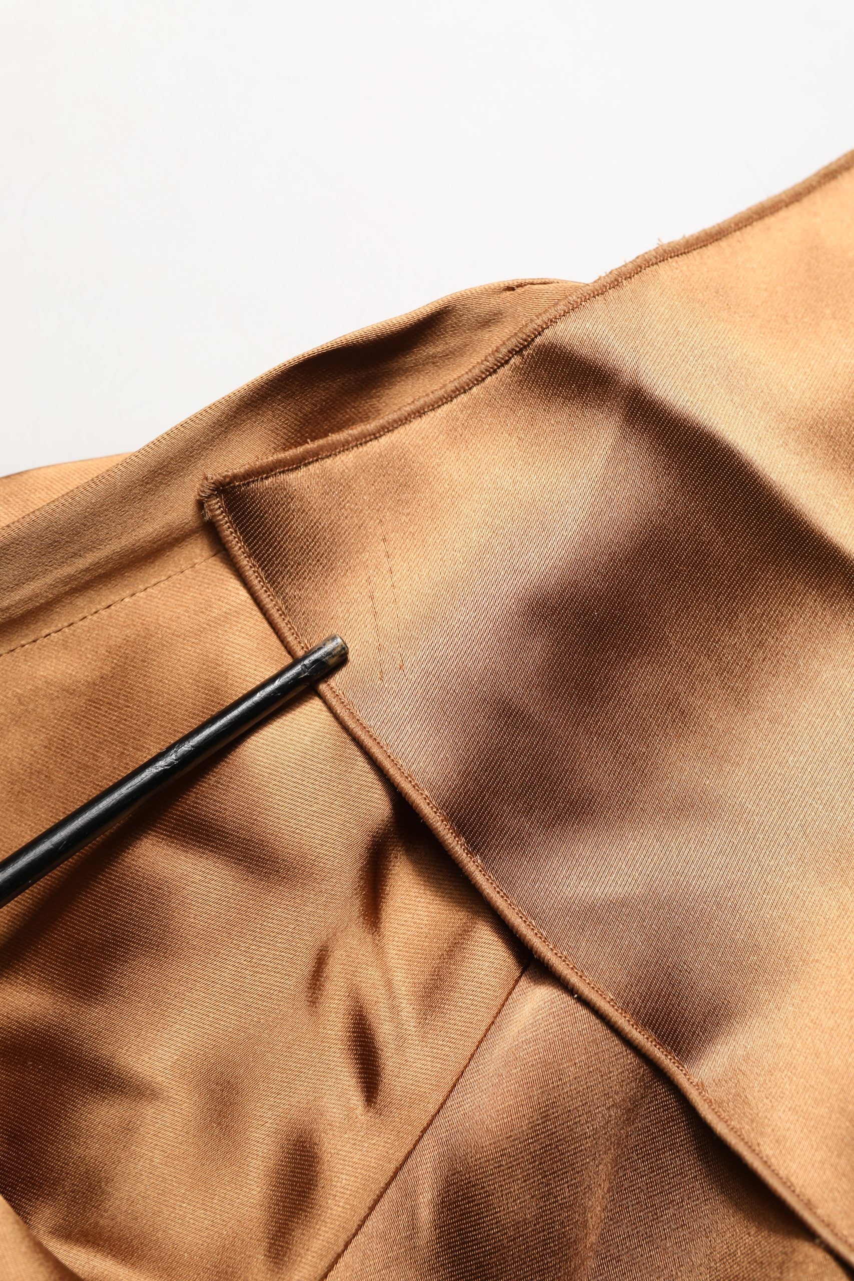 Emporio Armani Brown Satin Acetate Wrap Sheath Mini Belted Dress