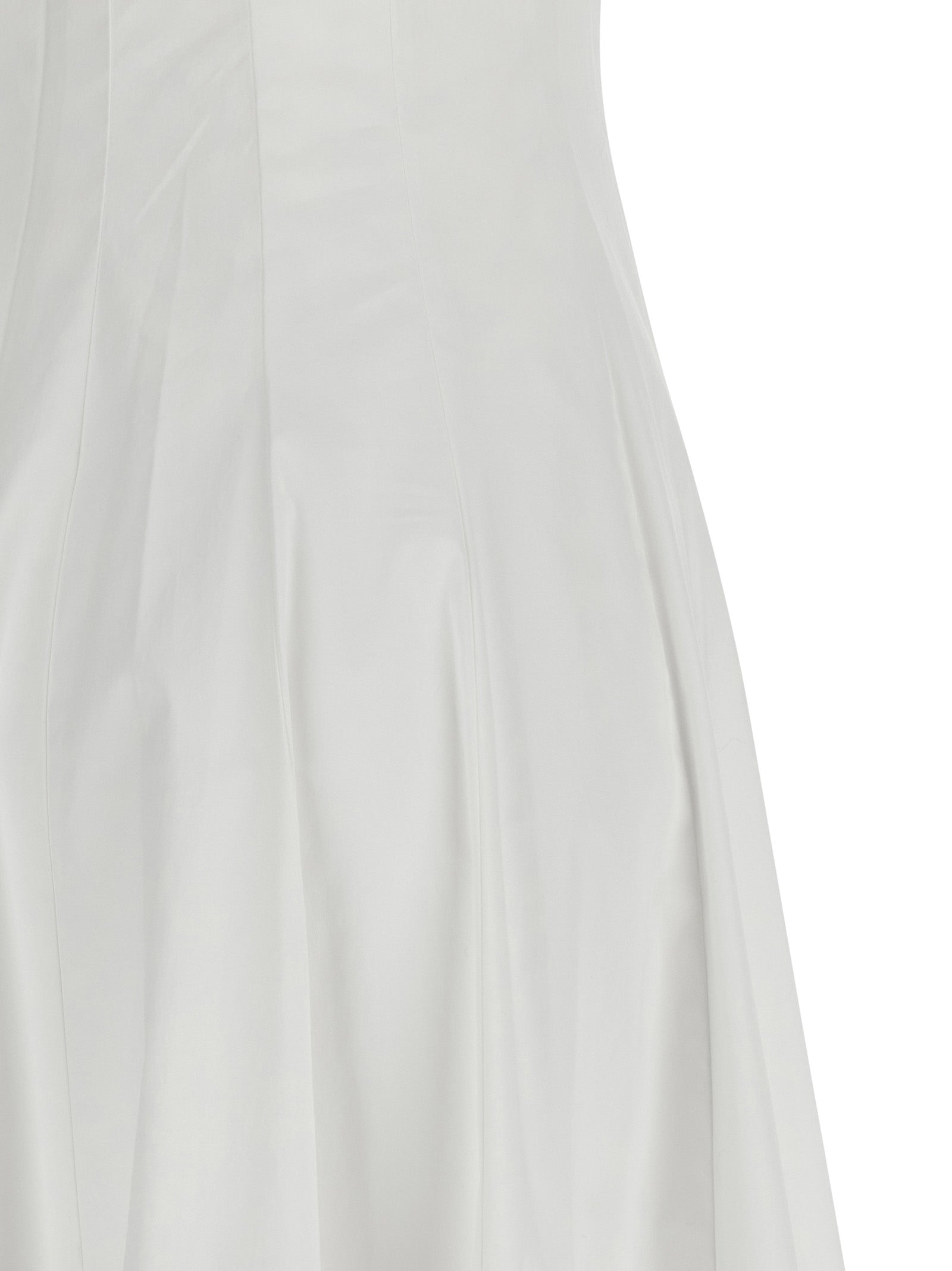 Staud White Cotton Midi Dress