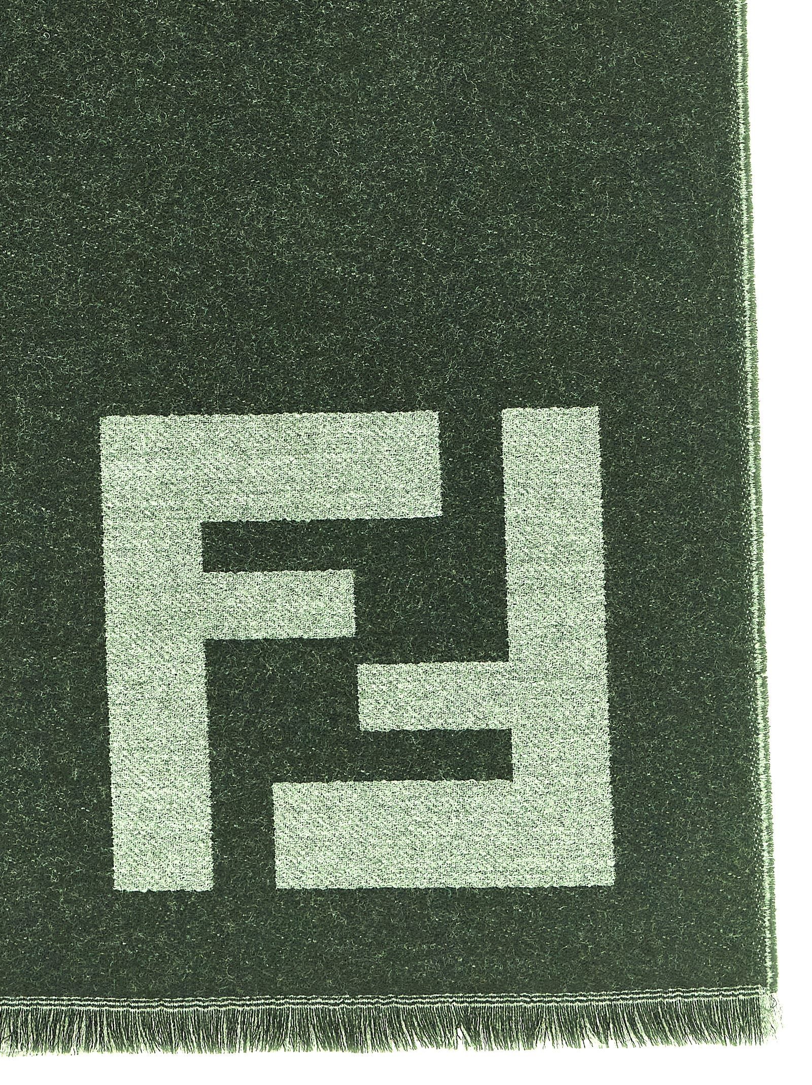 Fendi Black Virgin Wool Scarf