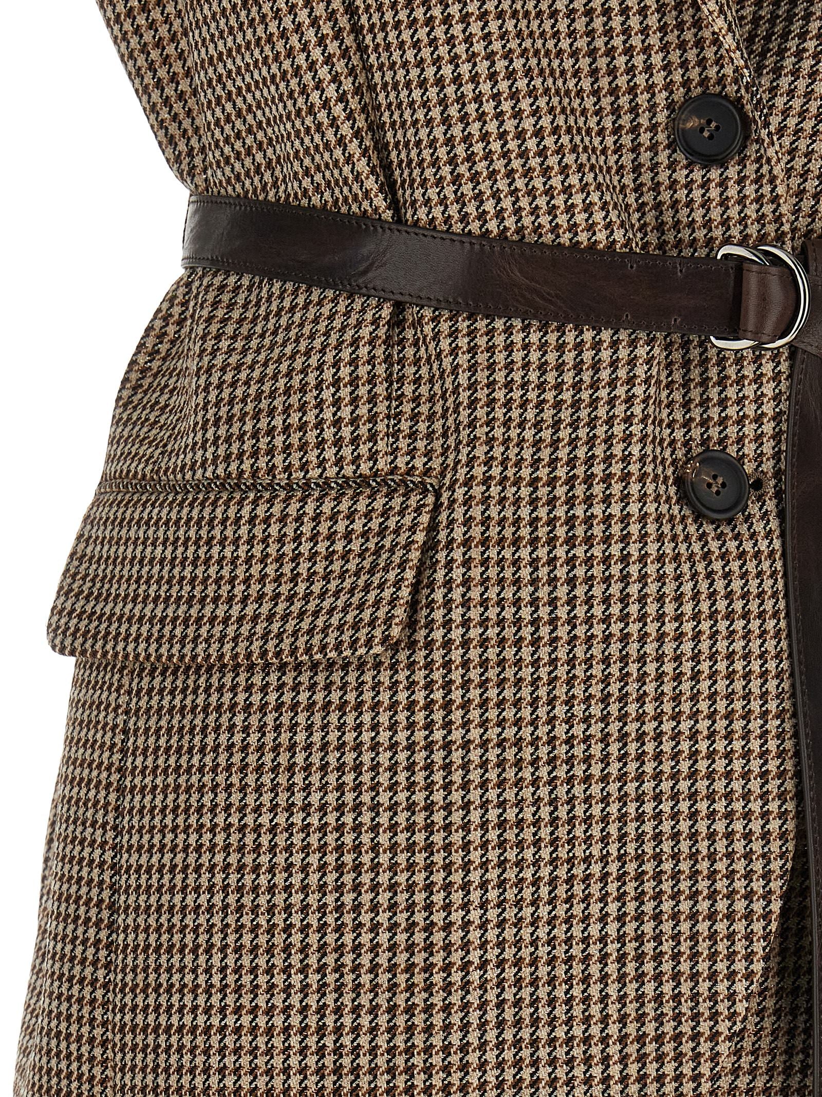 Brunello Cucinelli Beige Virgin Wool Sleeveless Jacket