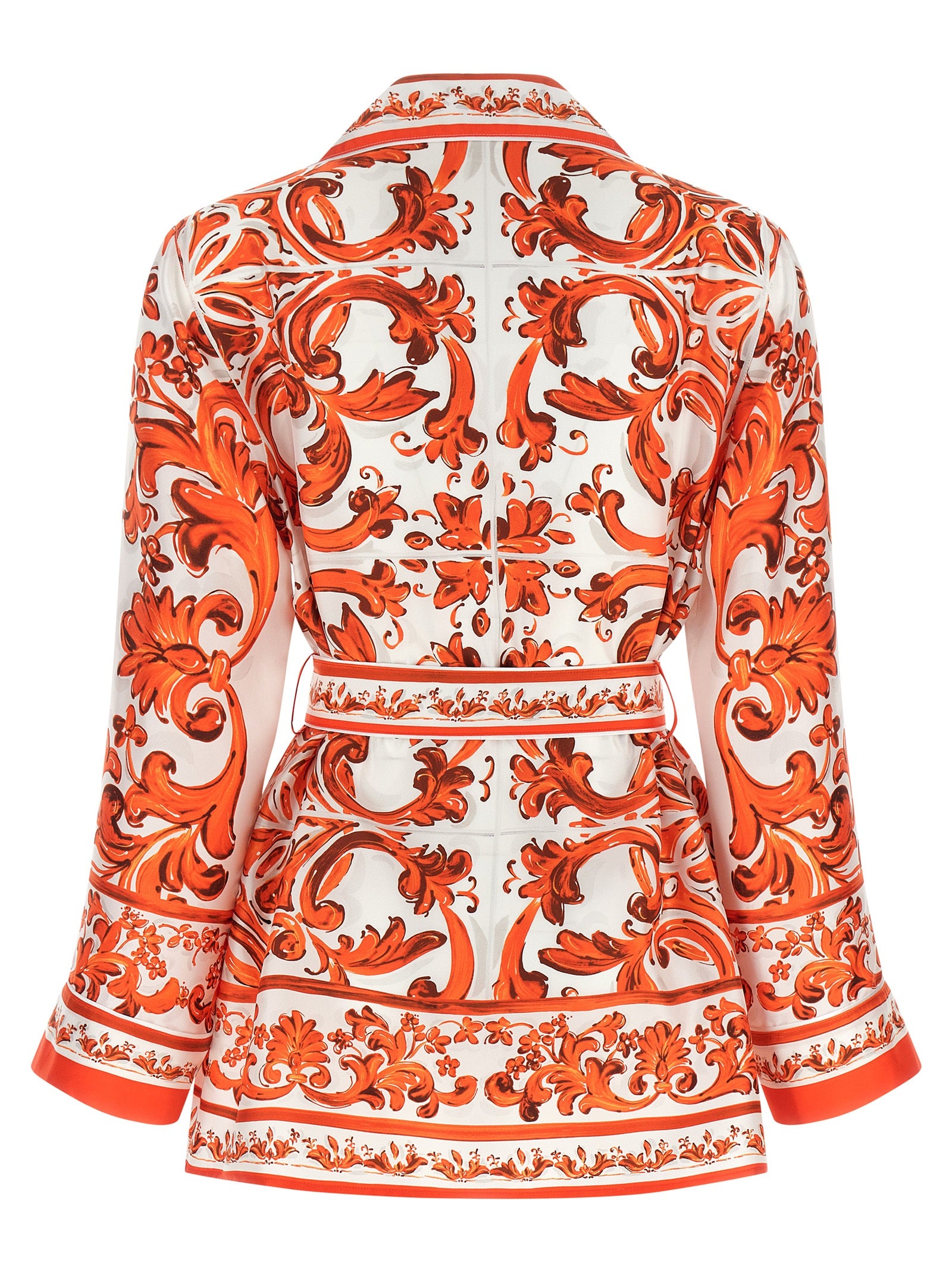 Dolce & Gabbana Orange Silk Blouse