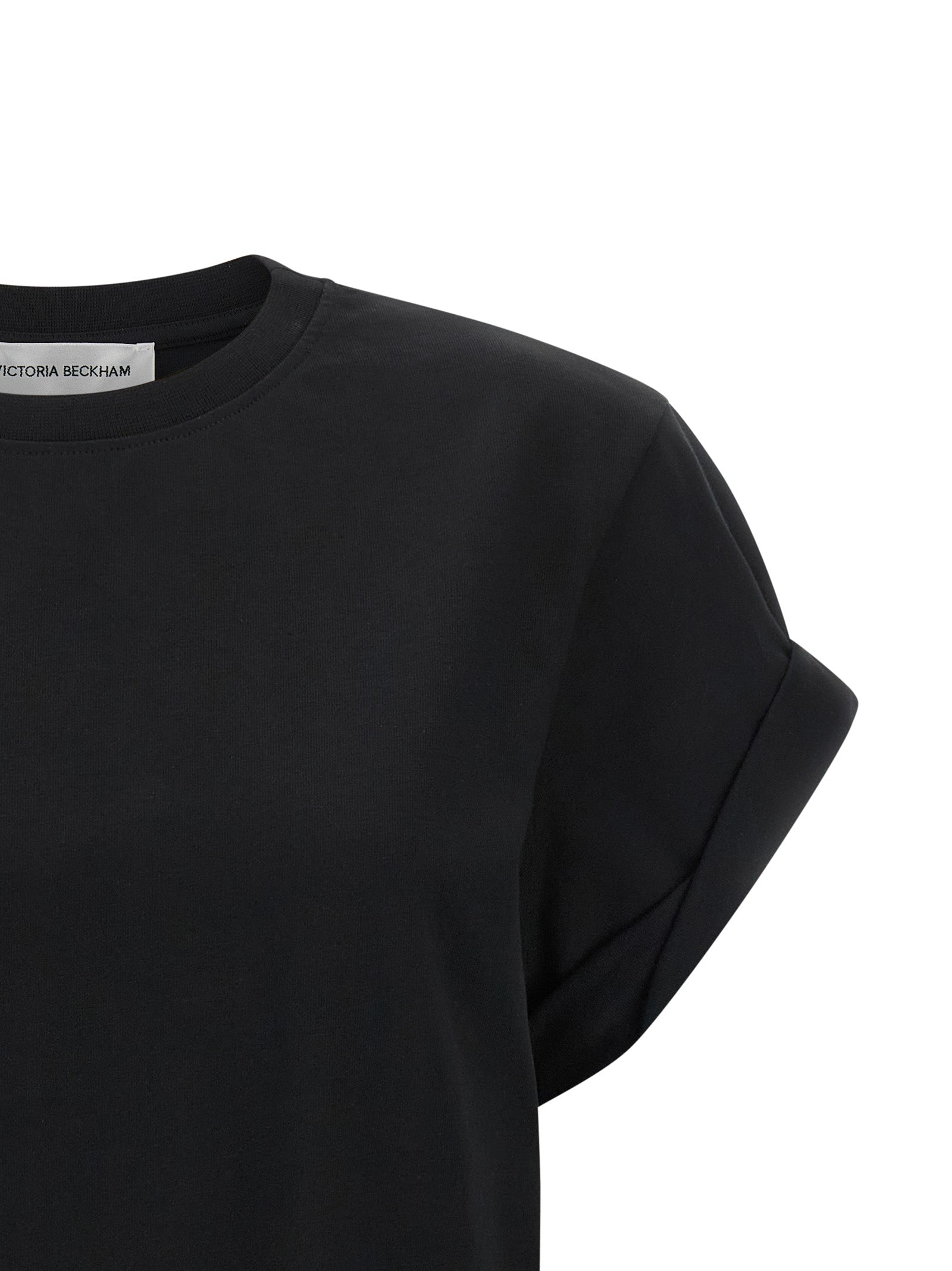 Victoria Beckham Black Cotton T-Shirt
