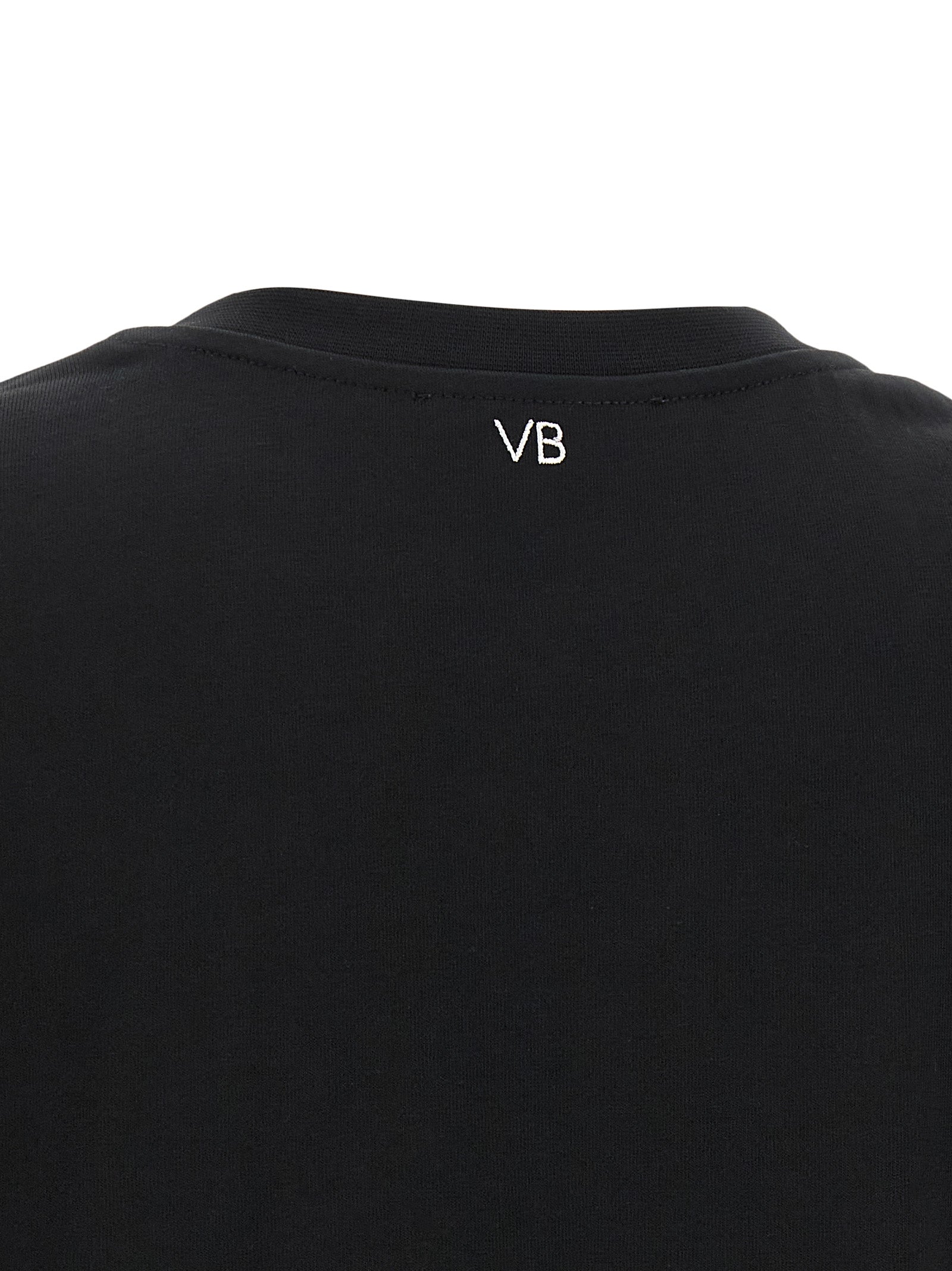 Victoria Beckham Black Cotton T-Shirt
