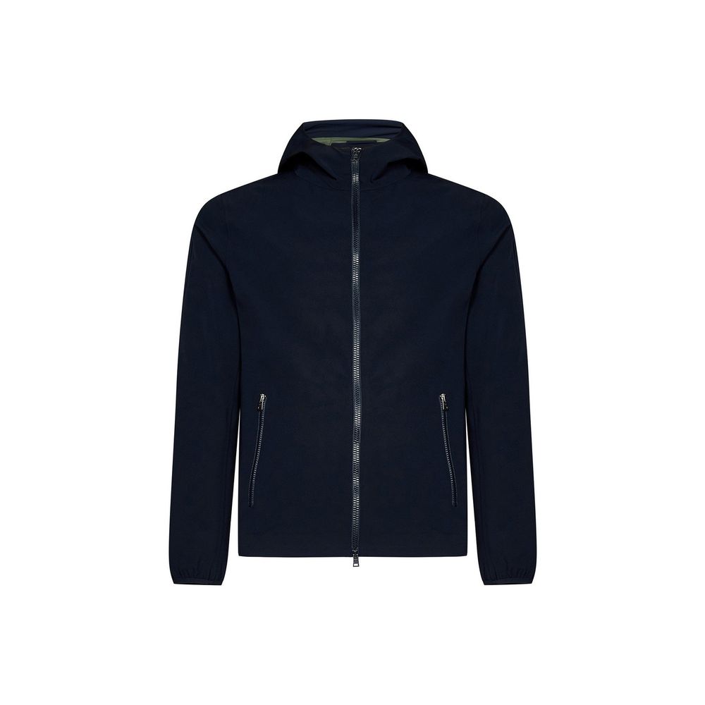 Herno Blue Elastane Shell Jacket