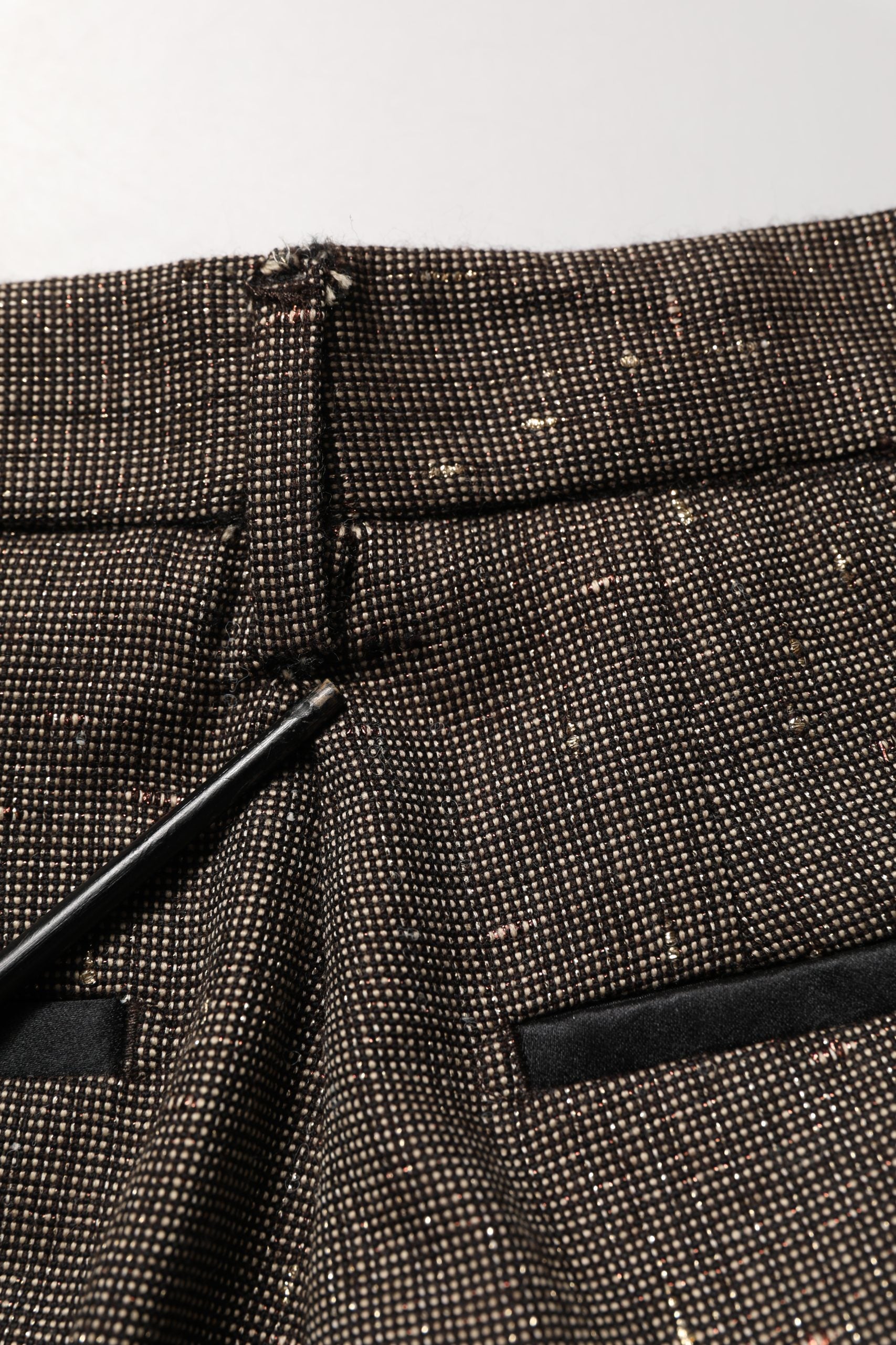 Dolce & Gabbana Dark Brown HighWaist Tapered Trouser Pants
