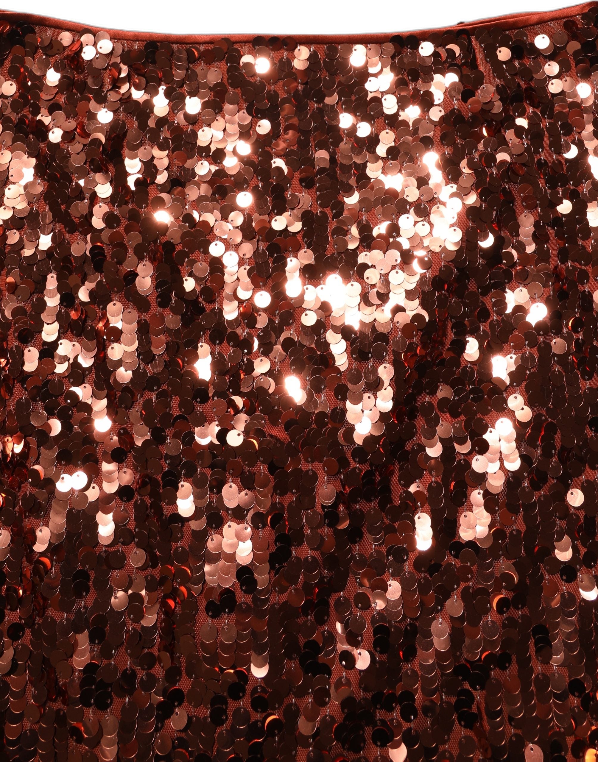 Dolce & Gabbana Bronze Sequin HighWaist PencilCut Midi Skirt