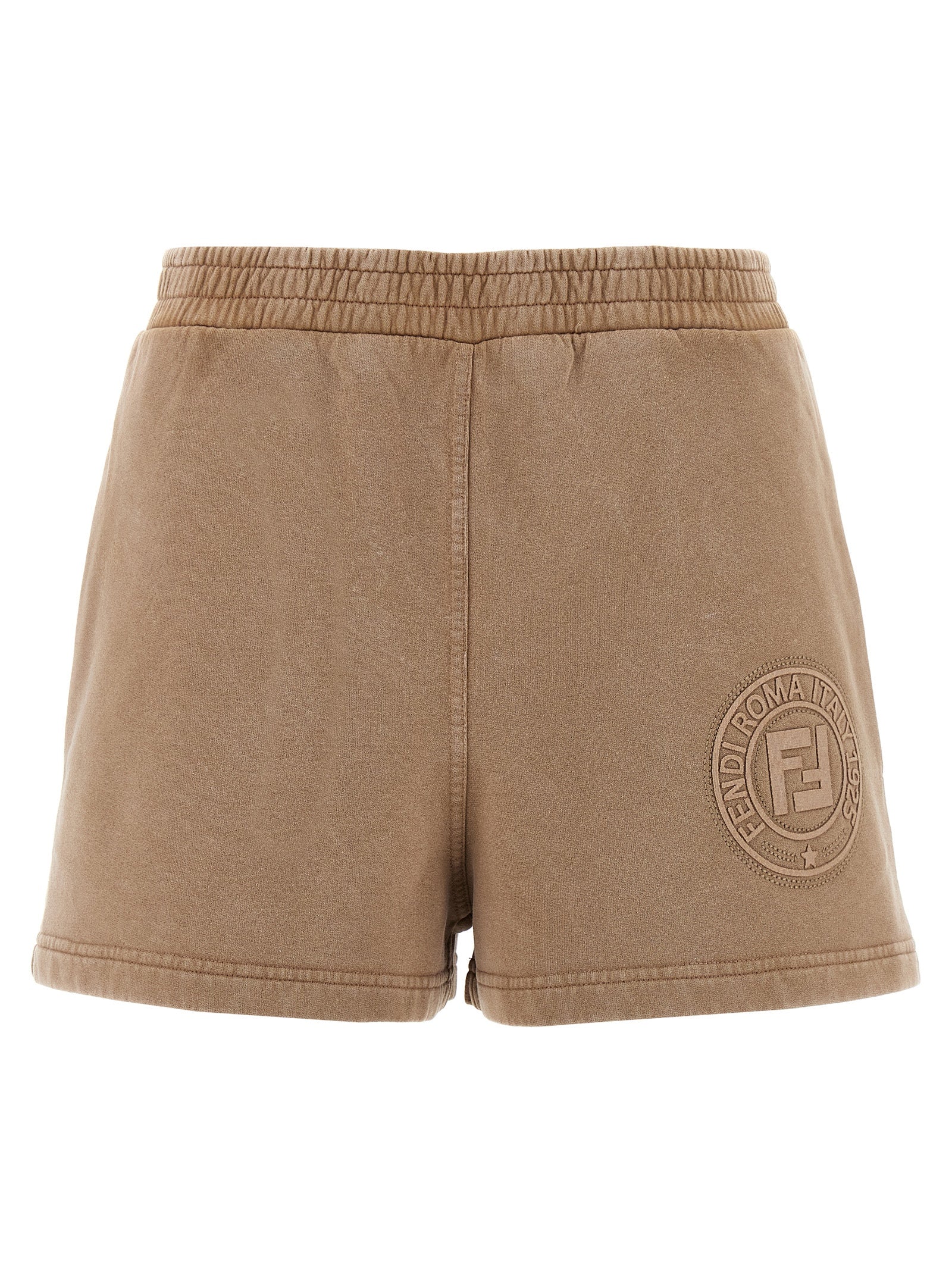 Fendi Brown Cotton Bermuda Shorts