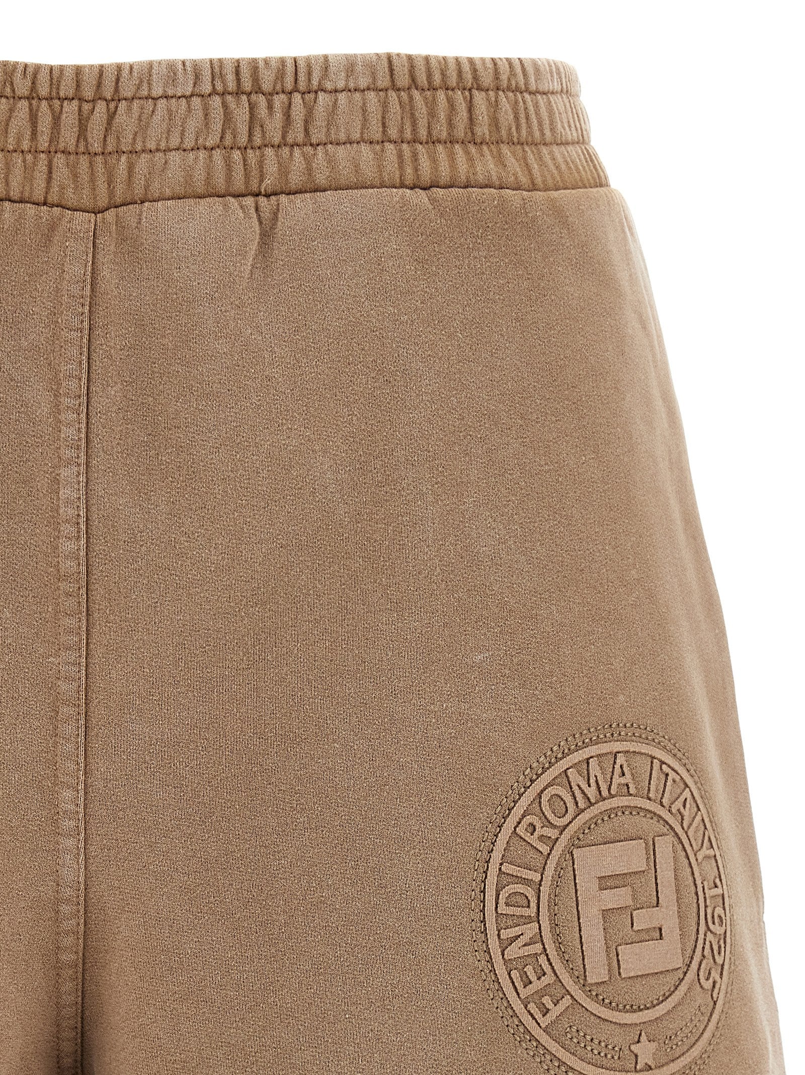 Fendi Brown Cotton Bermuda Shorts