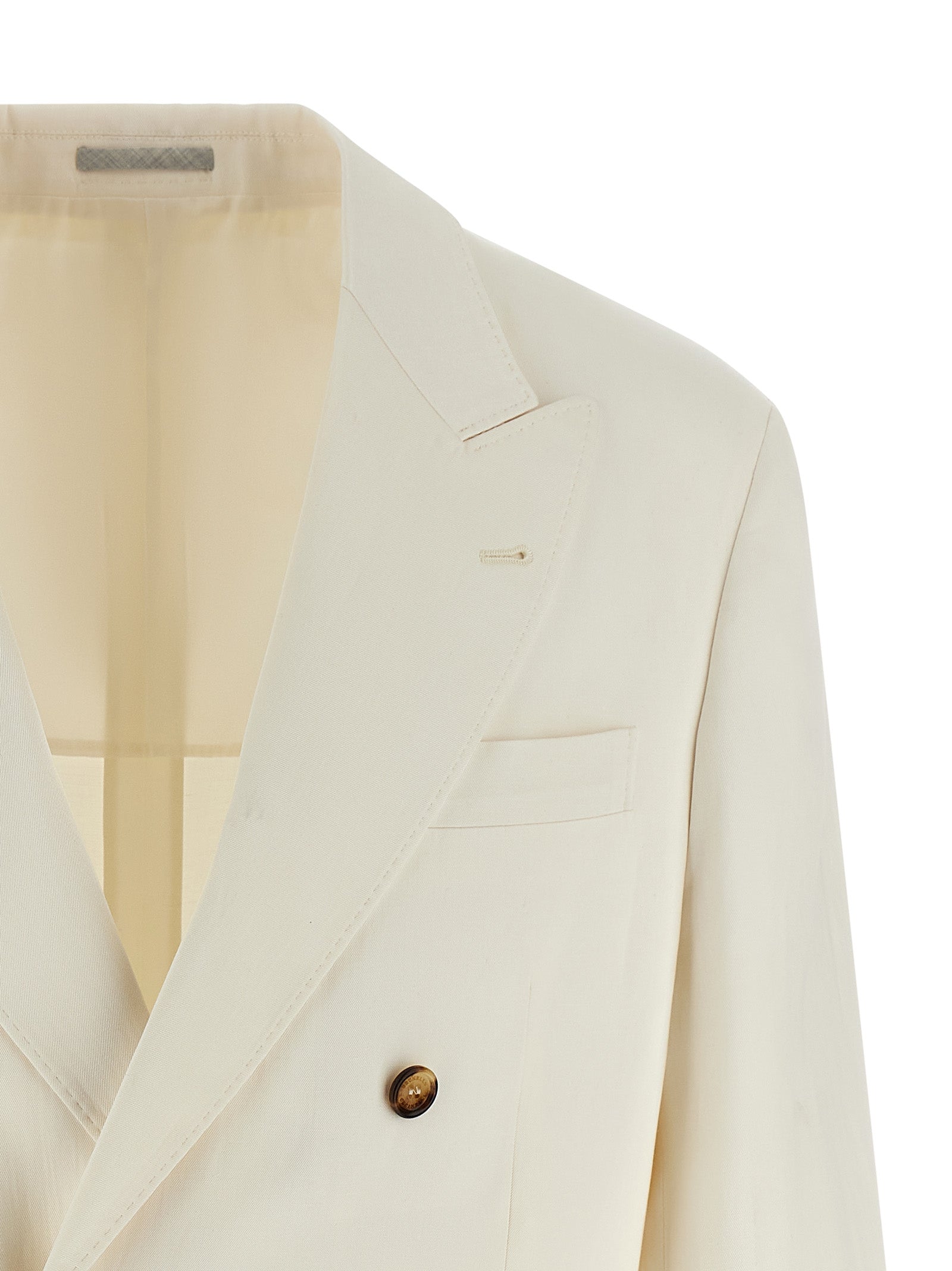 Brunello Cucinelli White Silk Blazer