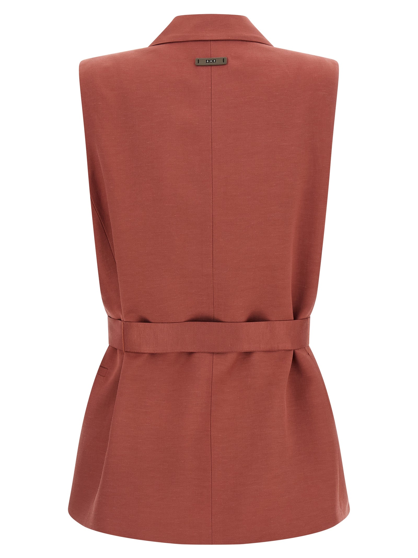 Peserico Multicolor Viscose Sleeveless Jacket