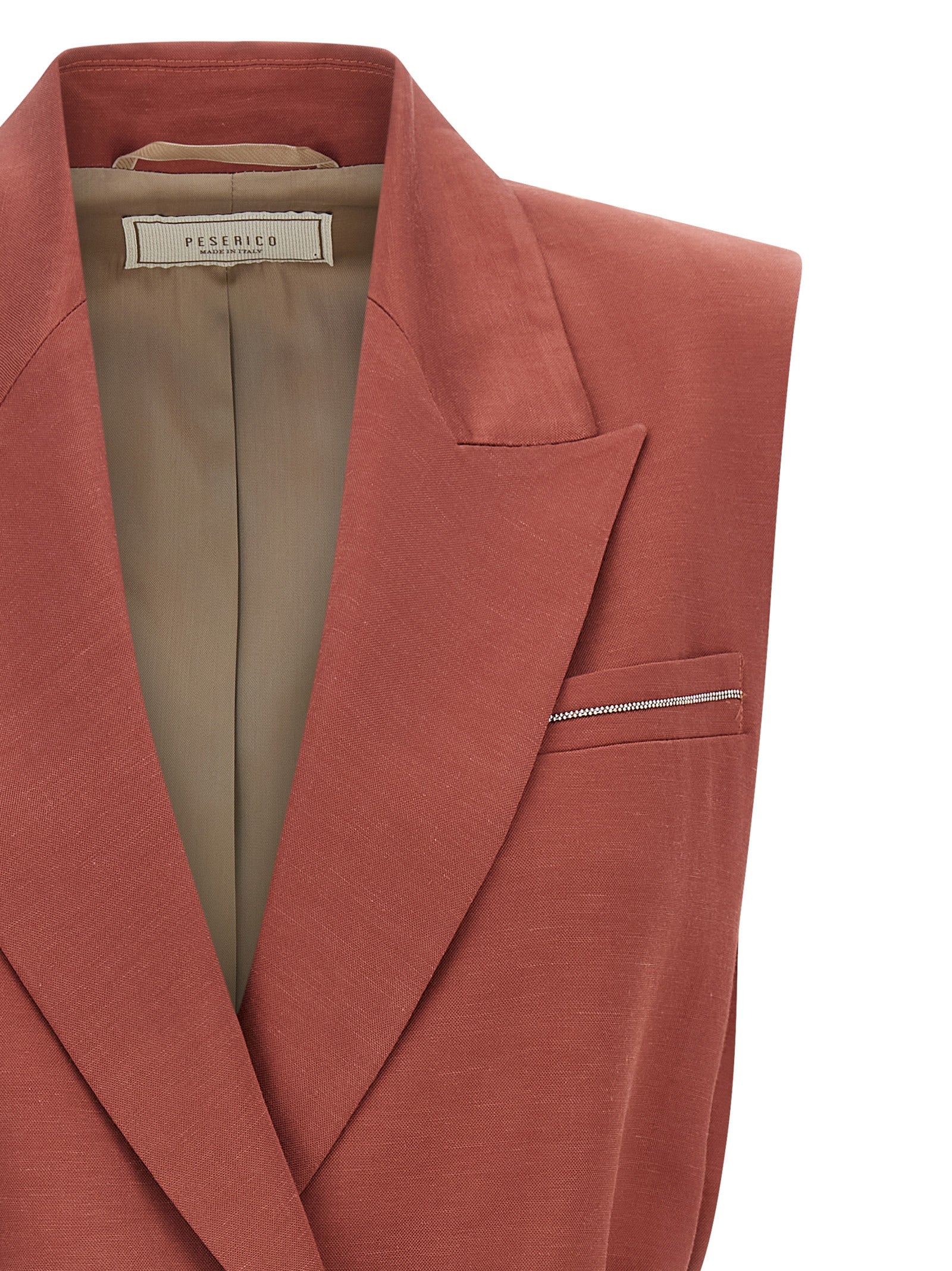 Peserico Multicolor Viscose Sleeveless Jacket