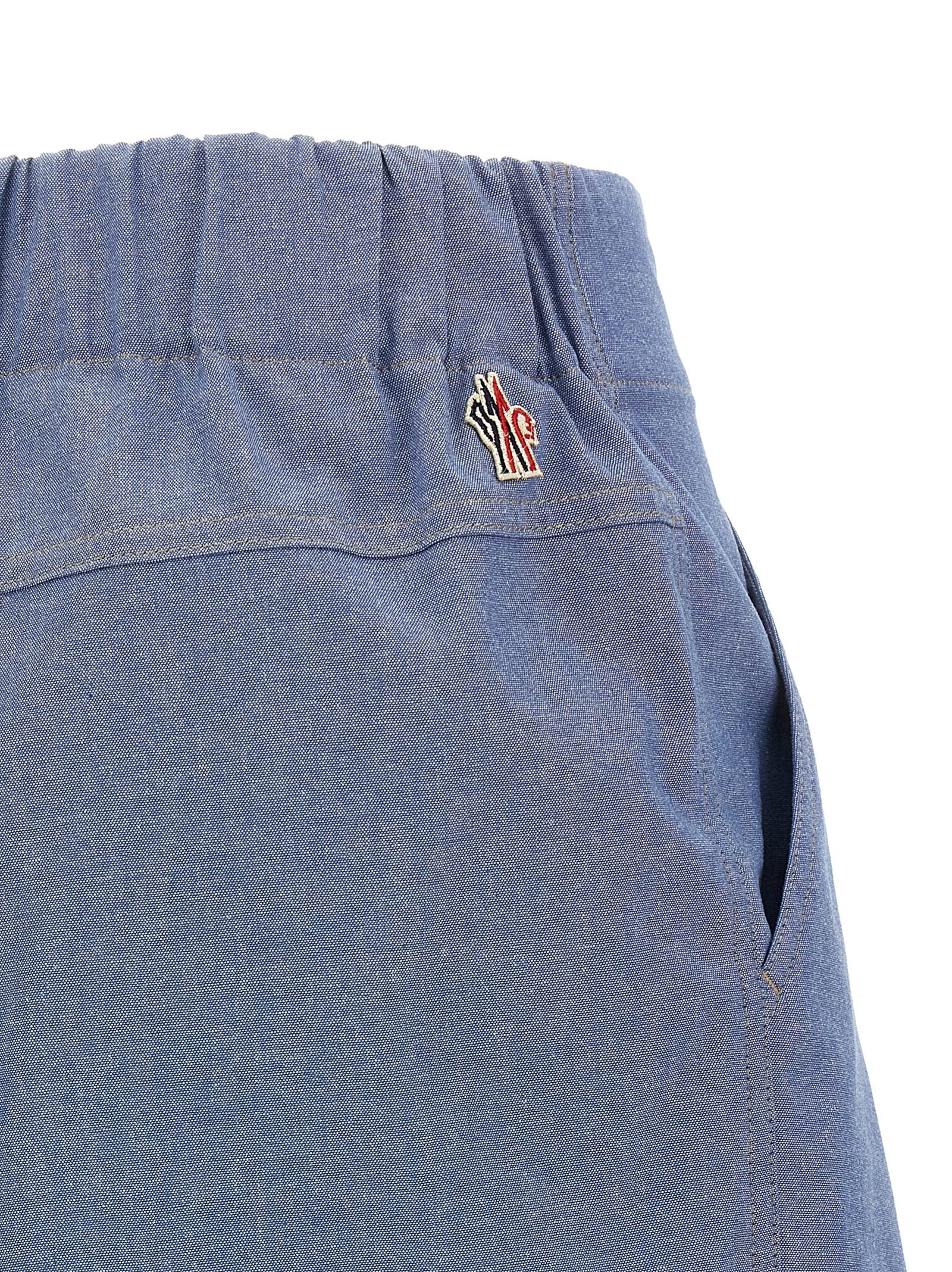 Moncler Grenoble Blue Cotton Bermuda Shorts