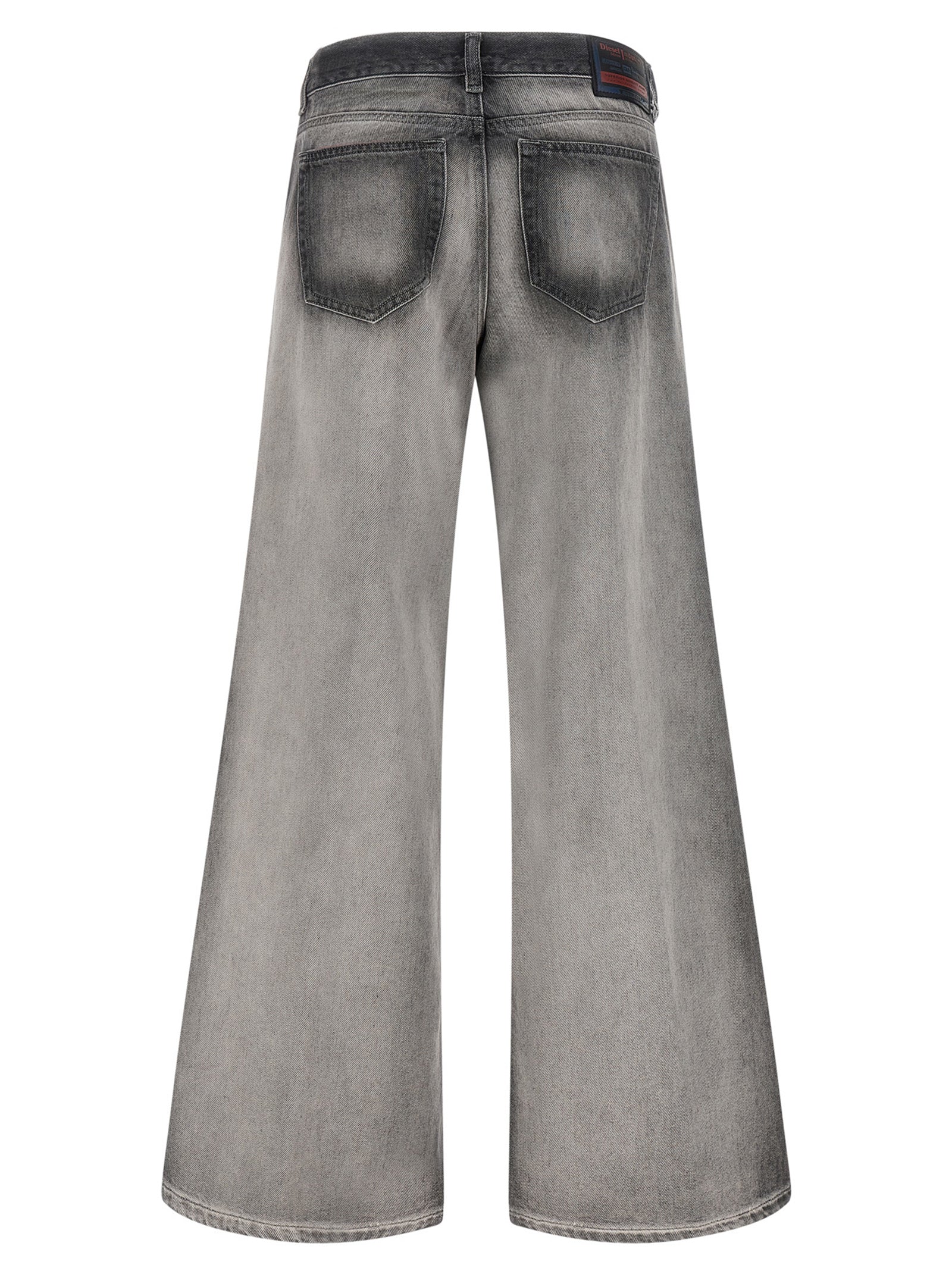 Diesel Gray Cotton Flared Jeans