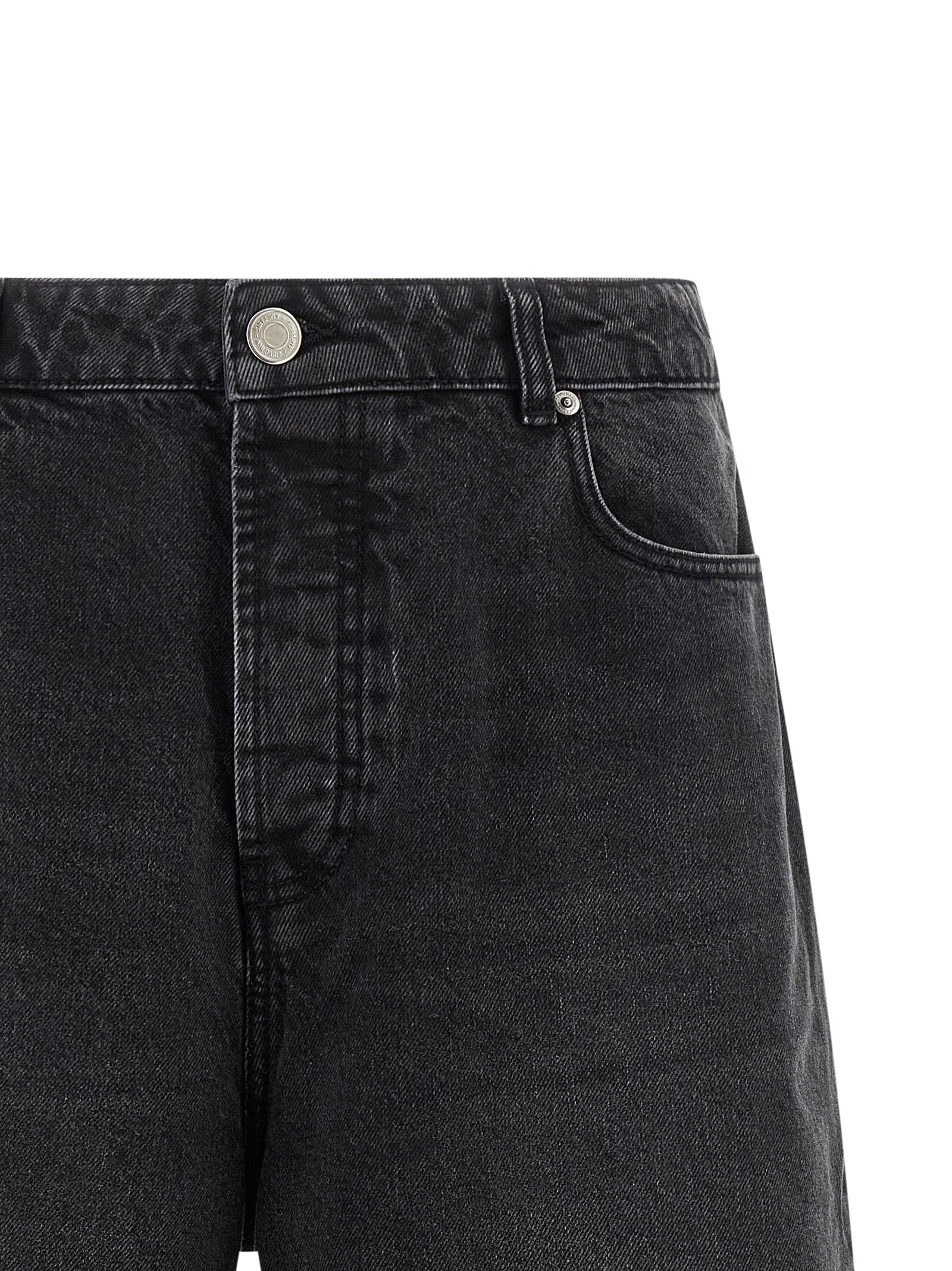 Ami Paris Black Cotton Bermuda Shorts