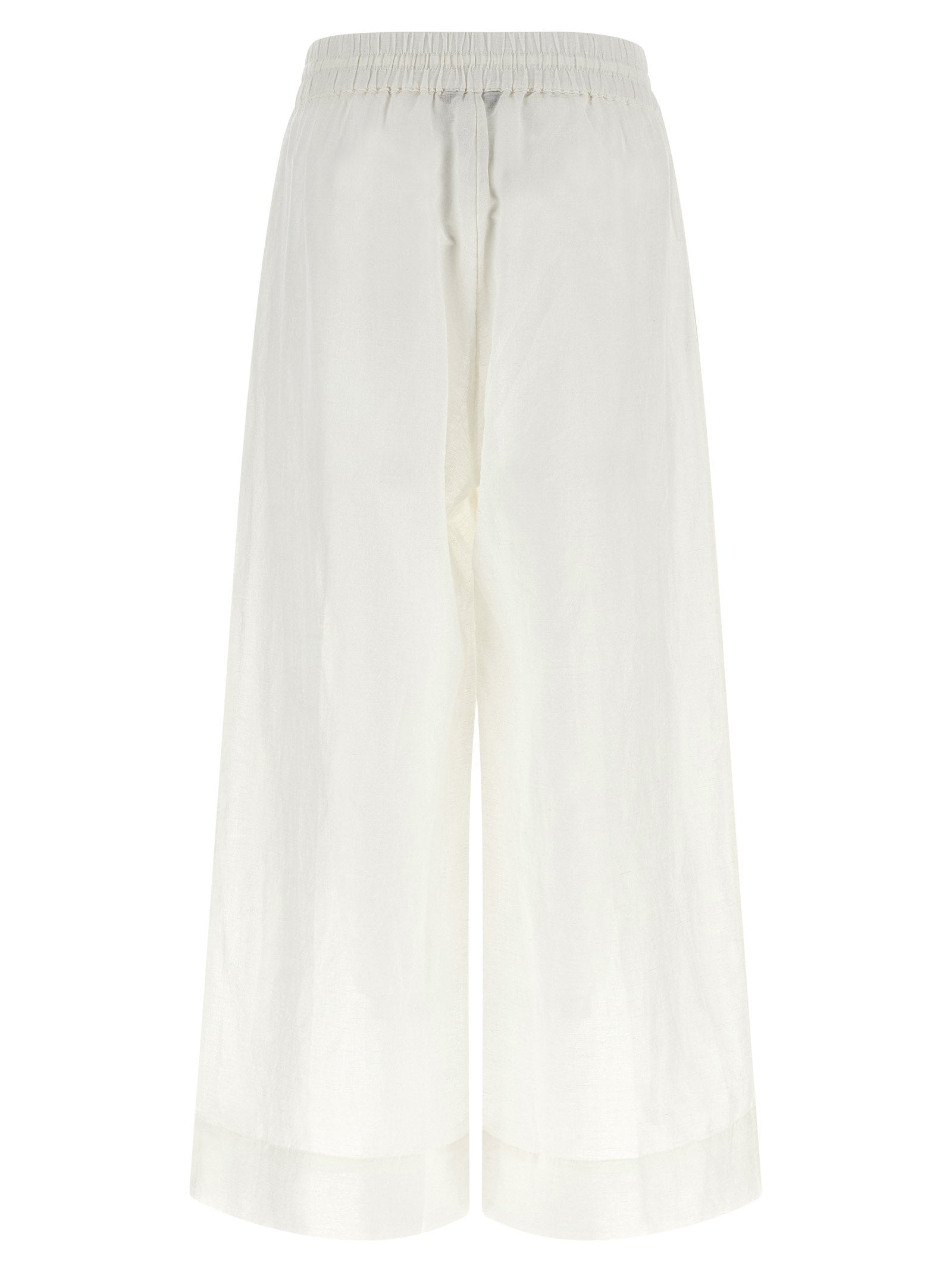 Polo Ralph Lauren White Linen Casual Pants