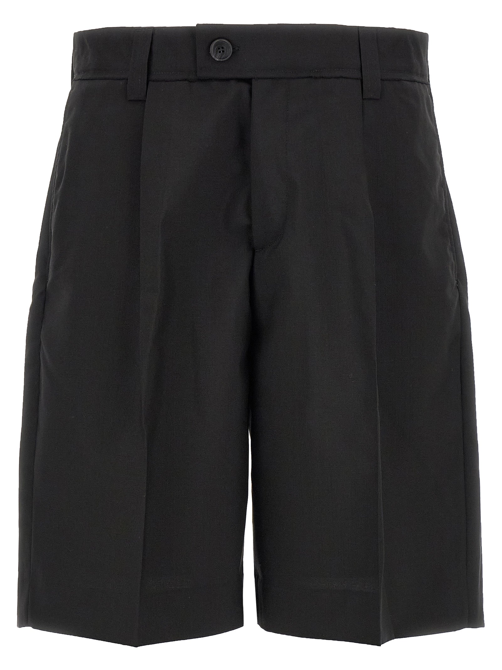 MFPEN Black Wool Bermuda Shorts