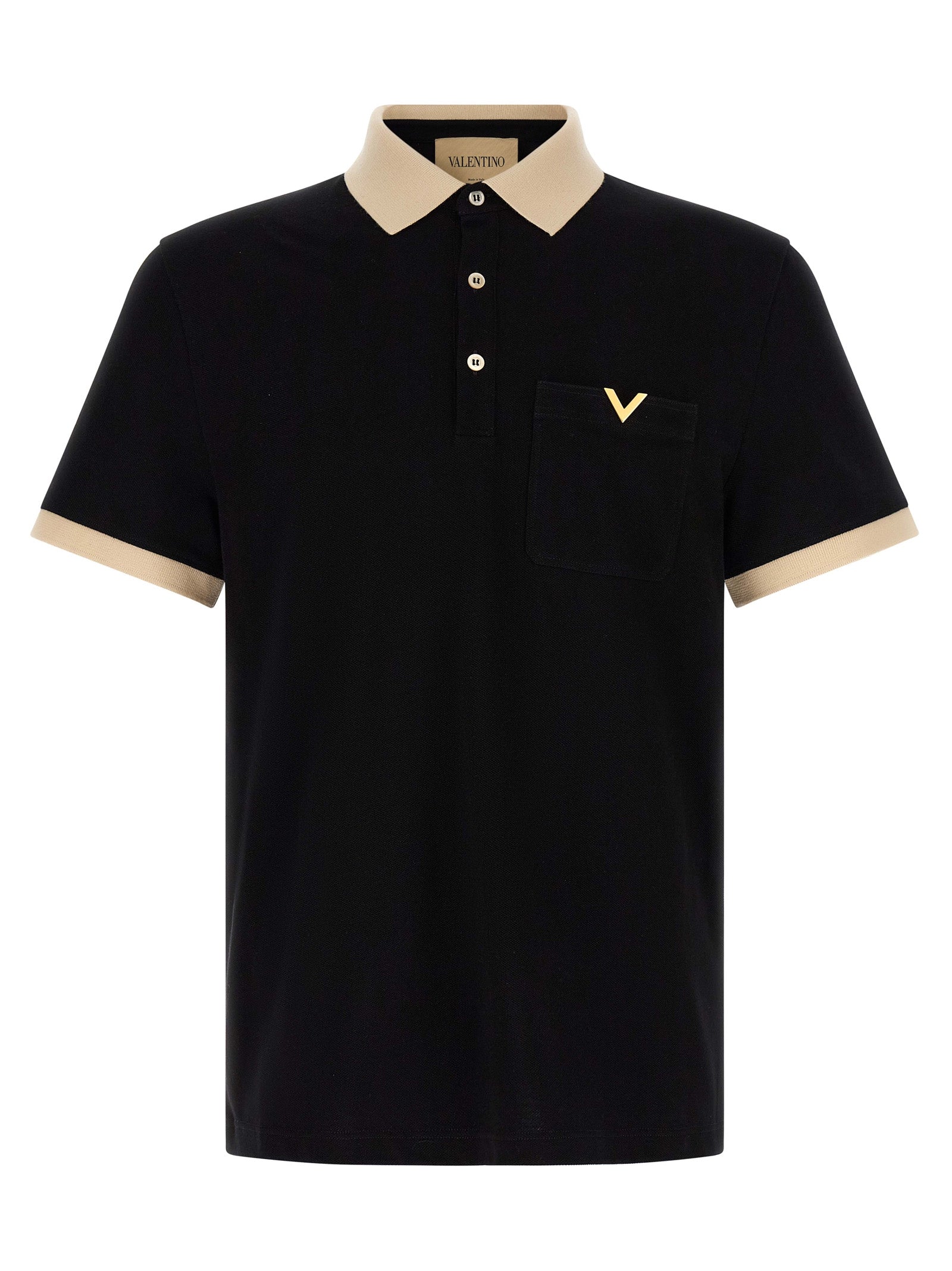 Valentino Garavani Bicolor Cotton Polo Shirt