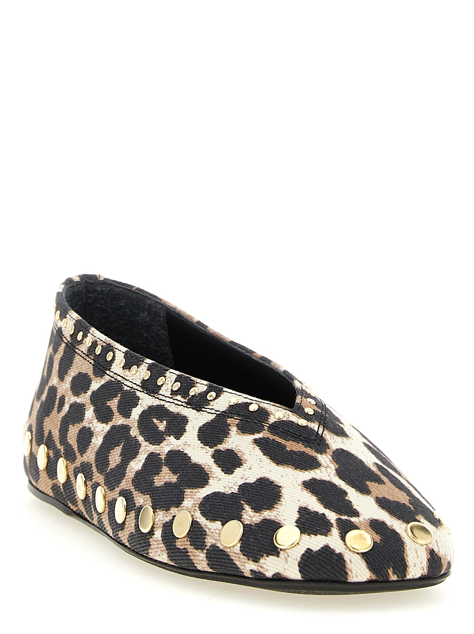 Ganni Multicolor Cotton Ballet Flats