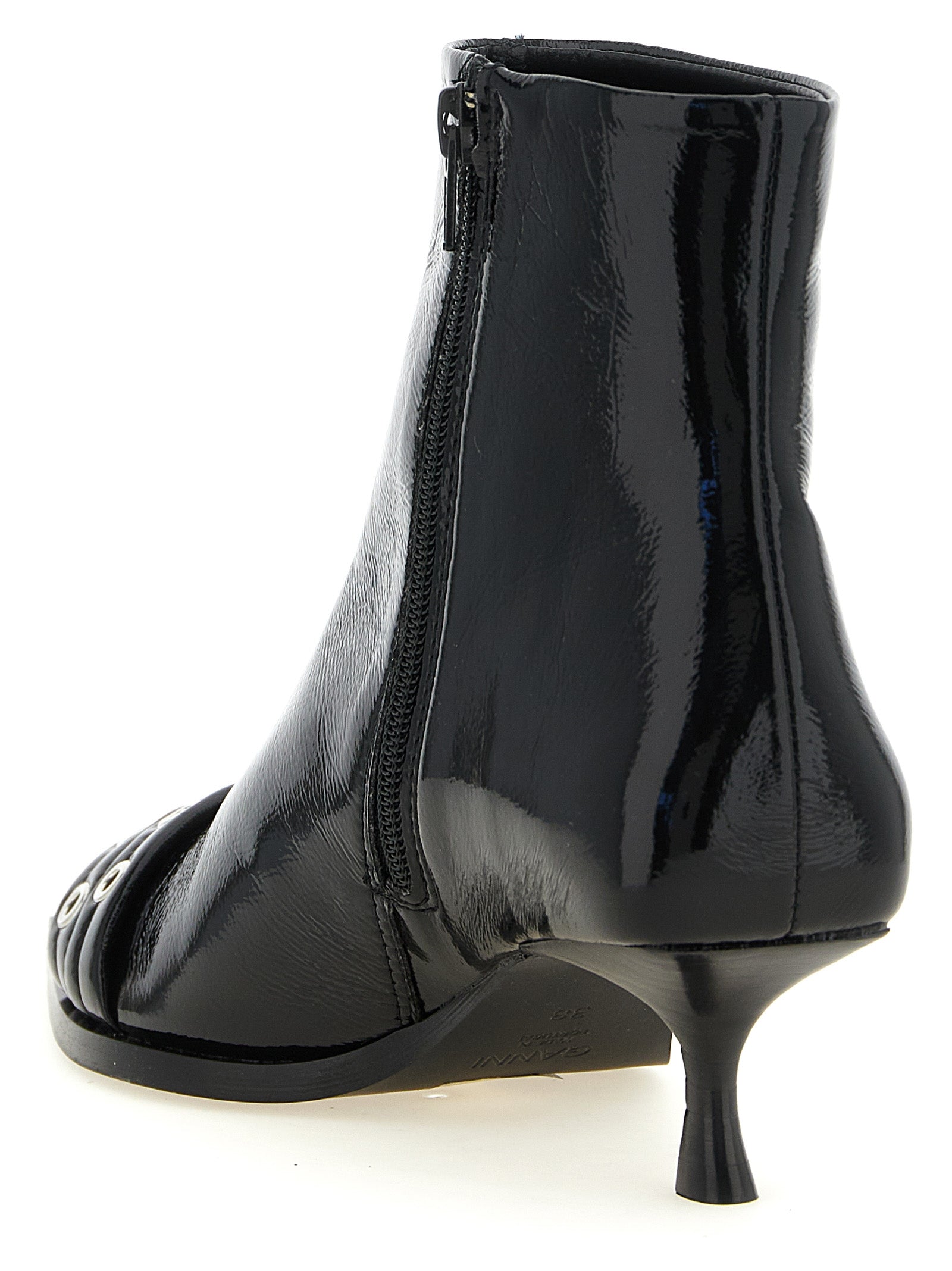 Ganni Black Polyethylene Ankle Boots