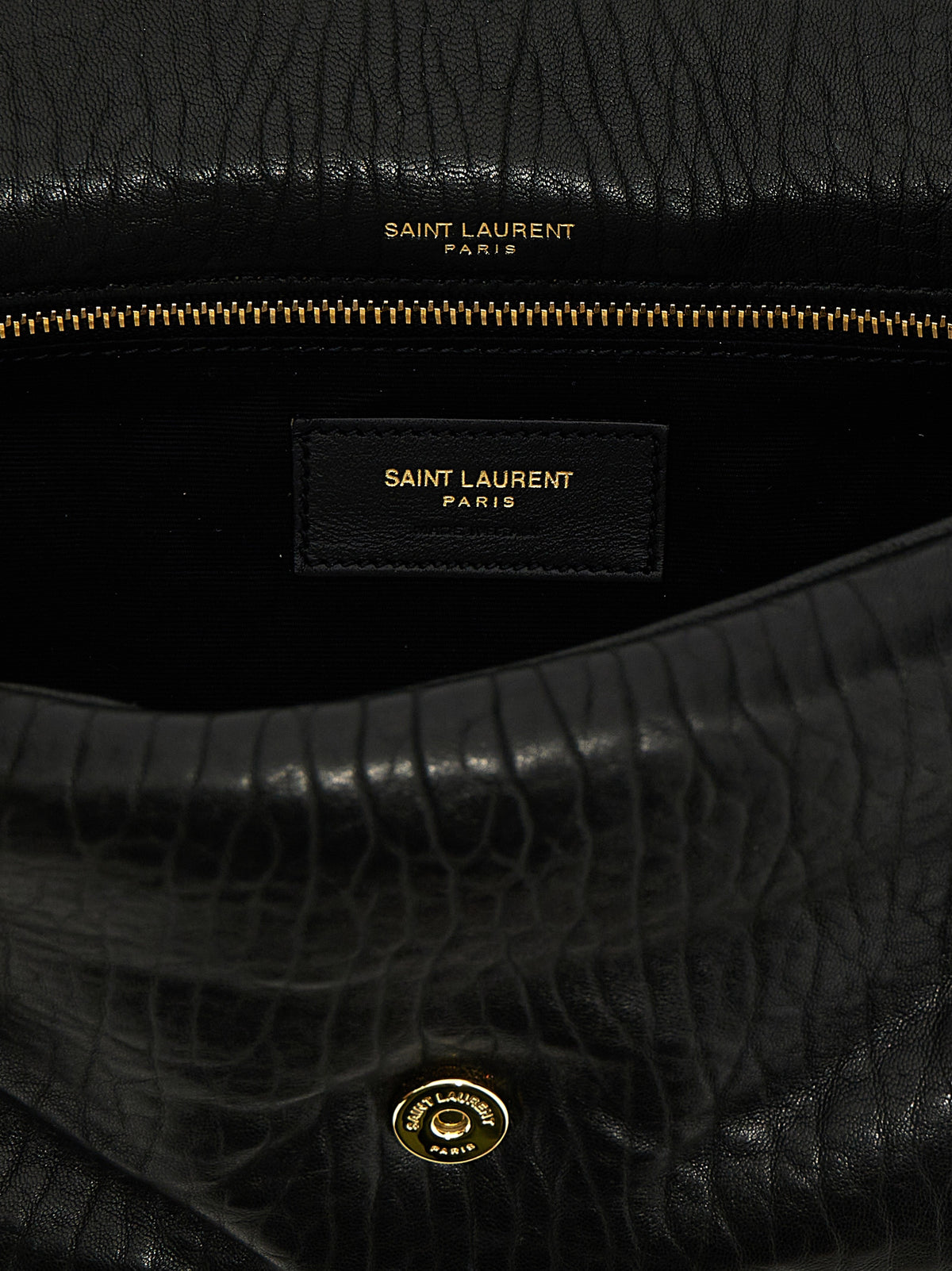 Saint Laurent Black Leather Shoulder Bag