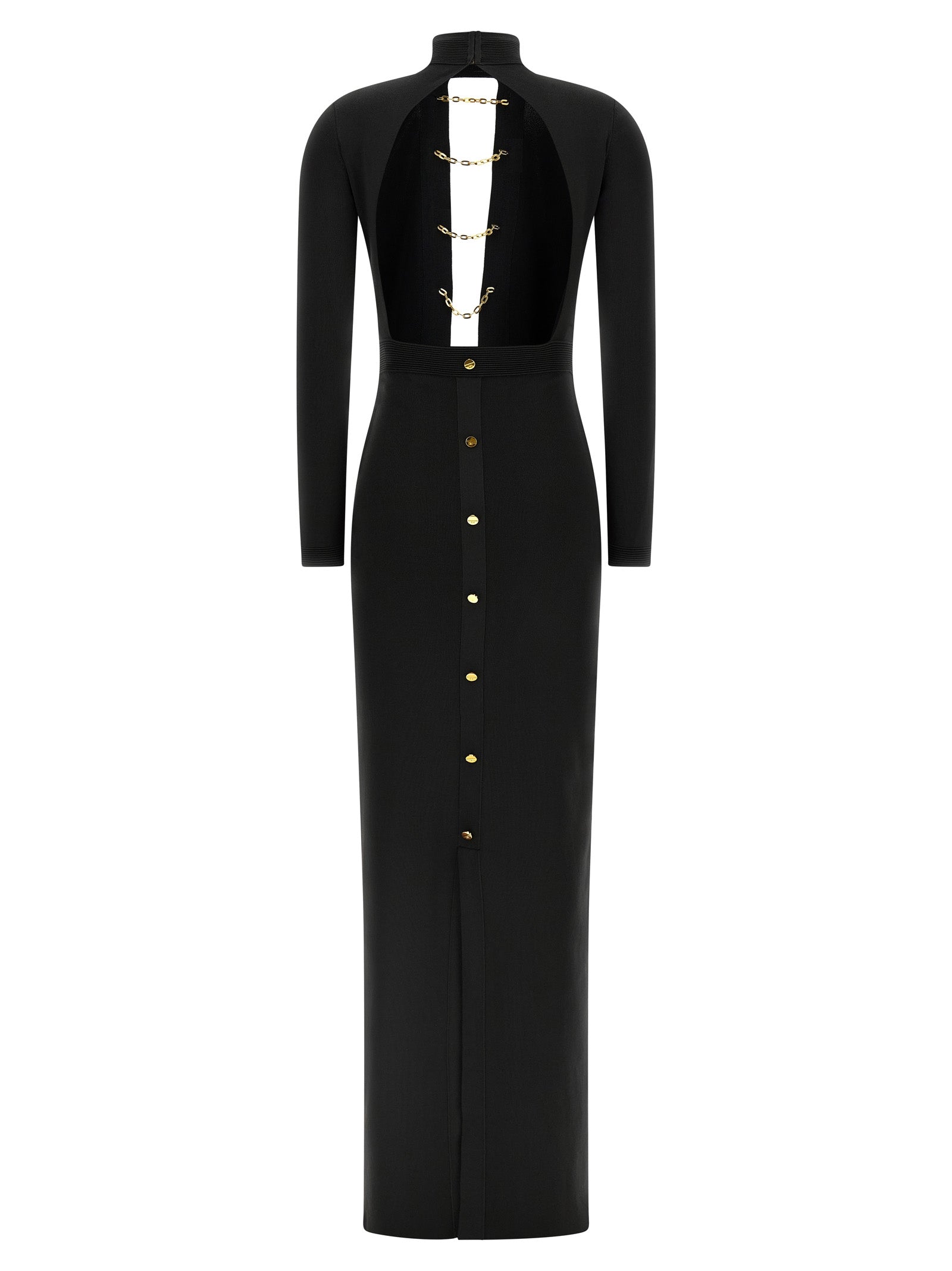 Elisabetta Franchi Black Viscose Long Dress