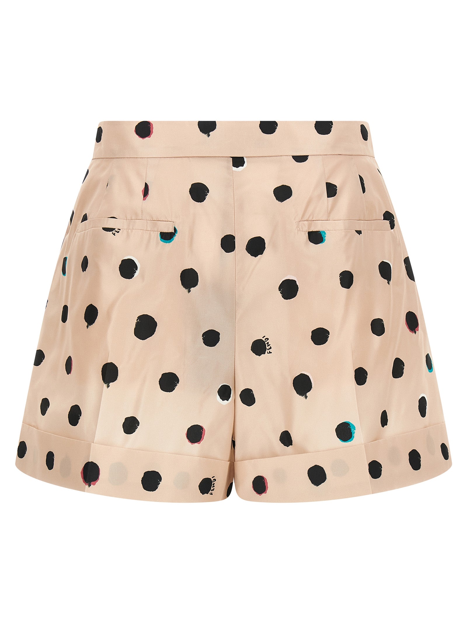 Fendi Multicolor Silk Bermuda Shorts