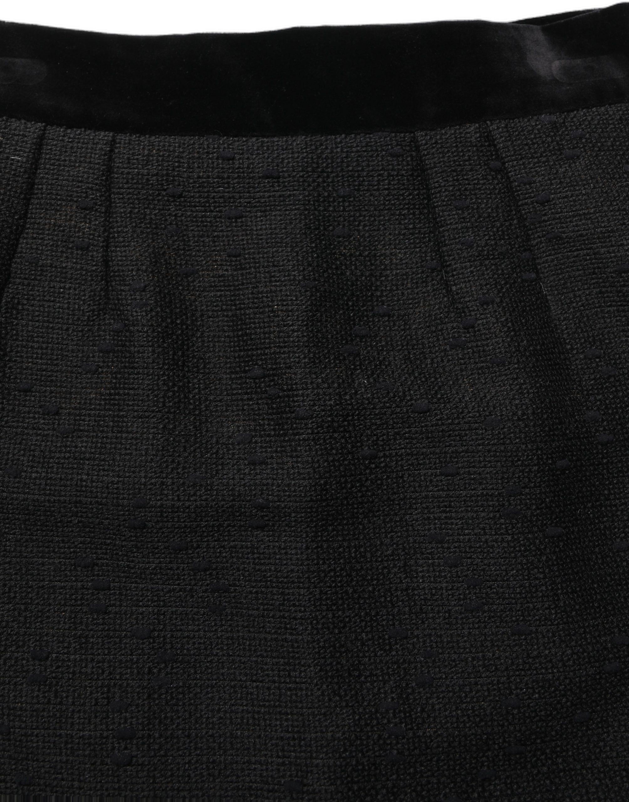 Dolce & Gabbana Black High Waist Pencil Cut Knee Length Skirt