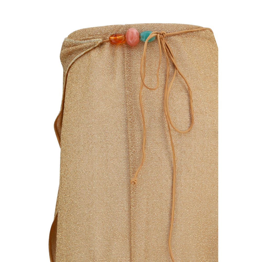 Oséree Gold Polyamide Casual Pants