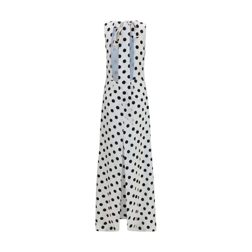 SA SU PHI White Silk Long Dress